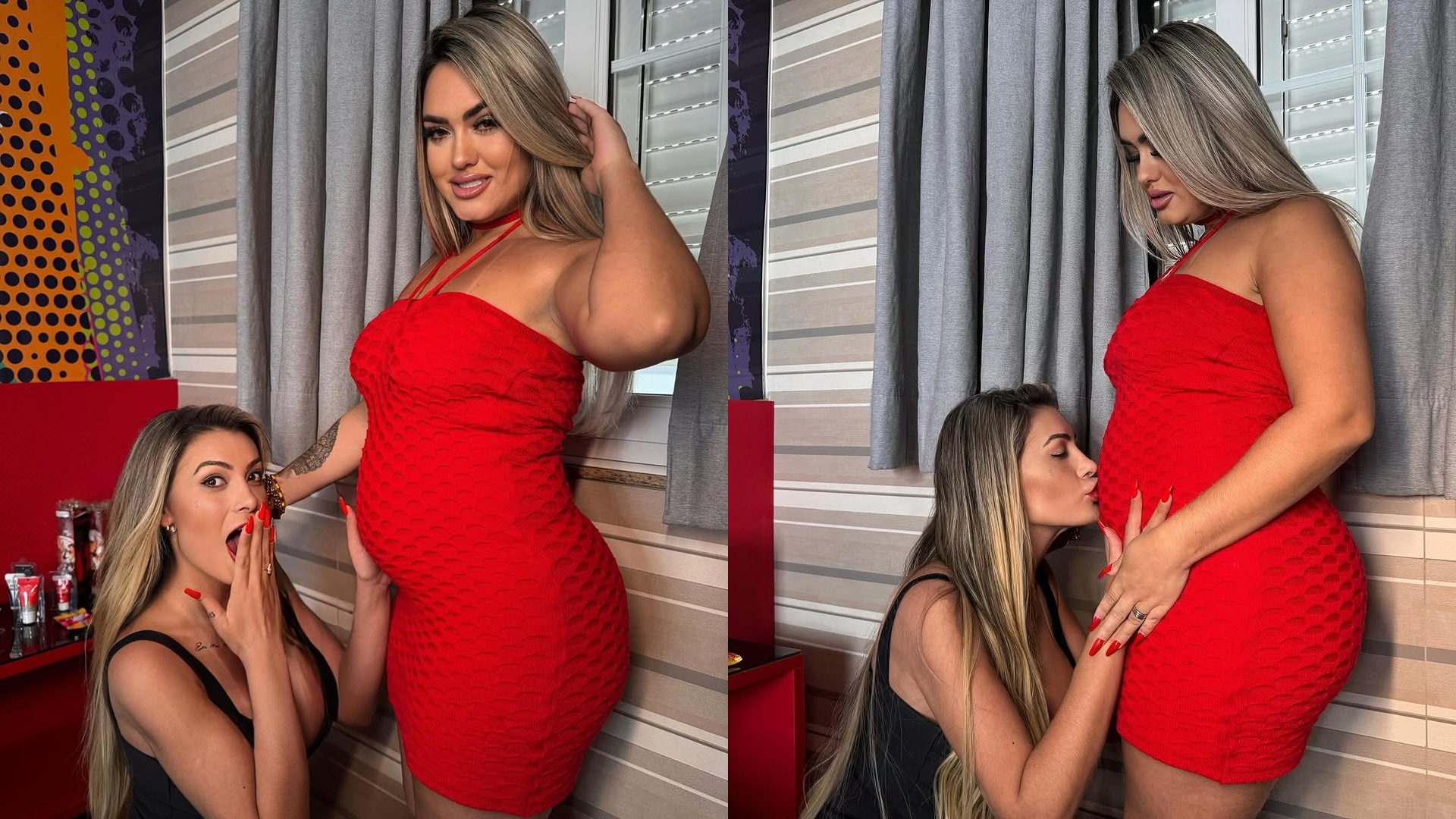 Andressa Urach grava conteúdo adulto com mulher grávida: ‘Contrariar é arriscado’