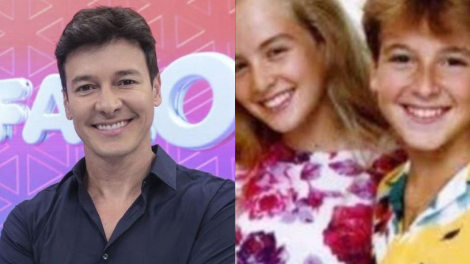 Rodrigo Faro resgata cliques da infância com Angelica: ‘Amiga de tantos anos’