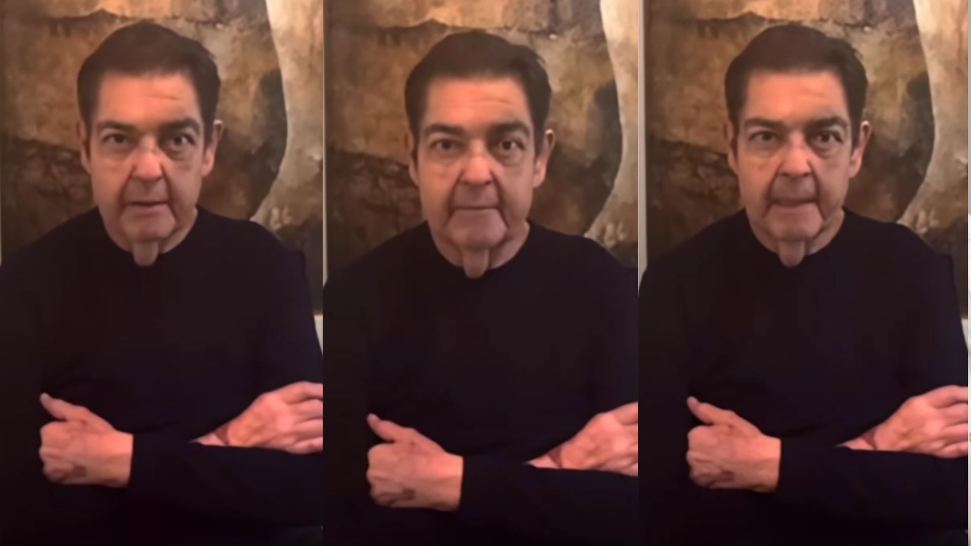 Afastado da TV, Faustão reaparece para homenagear ex-diretor da Globo: ‘Lúcido’