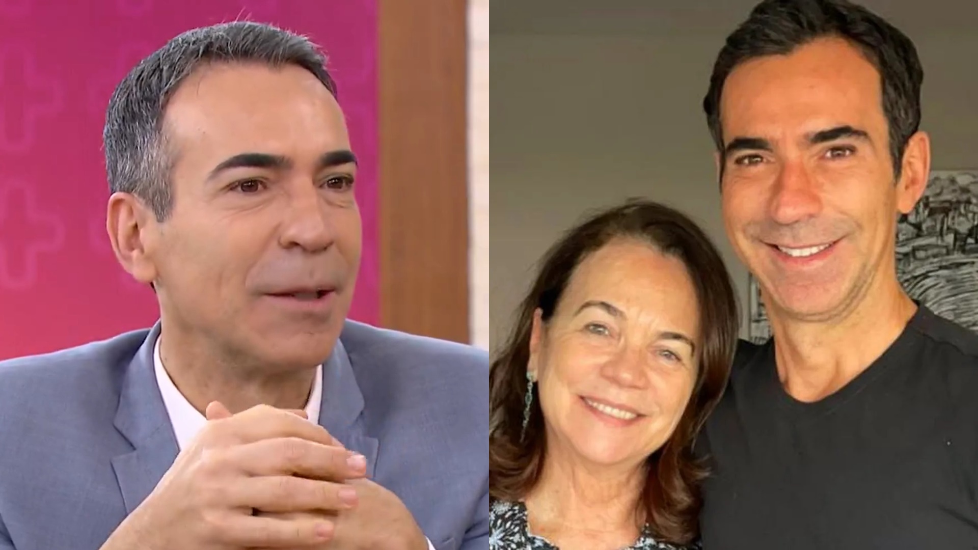 Cesar Tralli se emociona ao falar sobre morte da mãe na Globo: ‘Sinto a presença dela’