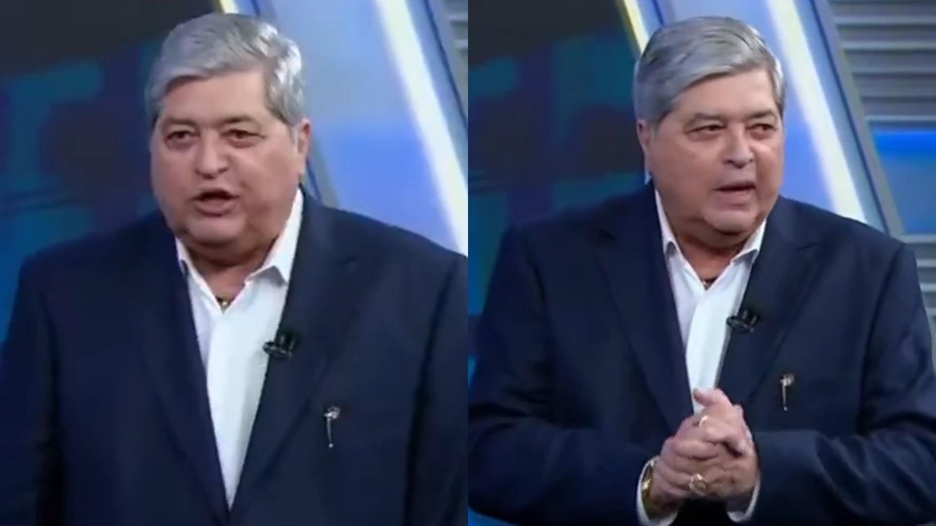 Datena comemora estreia no SBT e dá bronca em diretor ao vivo: ‘É mais importante’