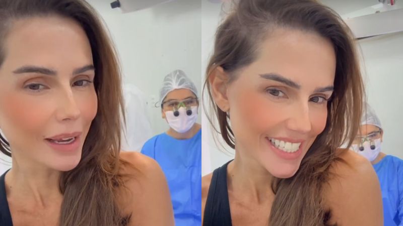 Deborah Secco mostra preparativos para transplante de sobrancelhas: ‘Feliz’