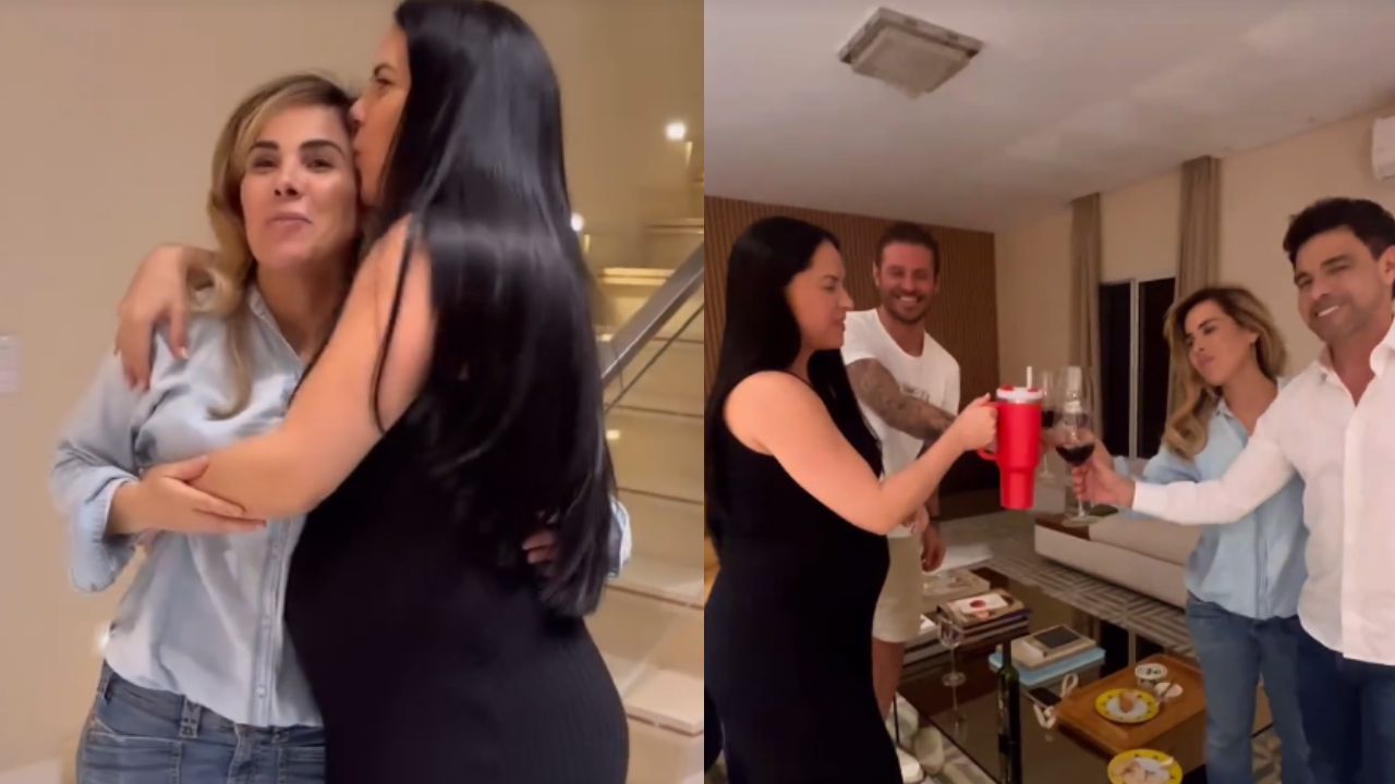Wanessa Camargo brinda com Graciele e Zezé e manda mensagem: ‘Espera pela Clarinha’
