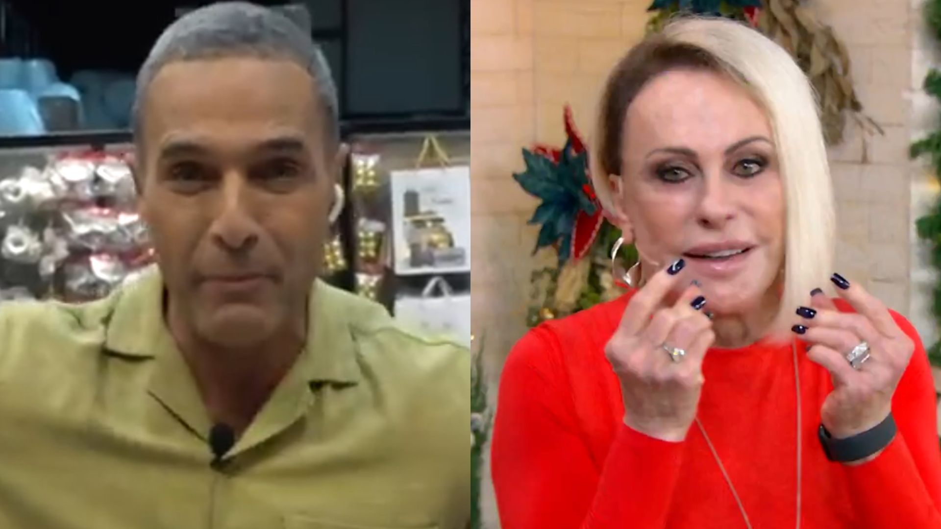 Ana Maria Braga faz surpresa para Fabrício Battaglini durante link e chora: ‘Tá dispensado’