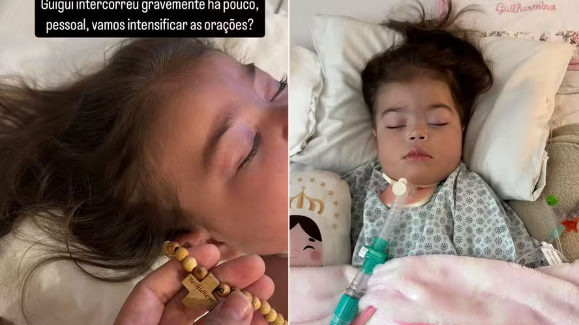 Letícia Cazarré pede orações para a filha, Maria Guilhermina: ‘Gravemente’
