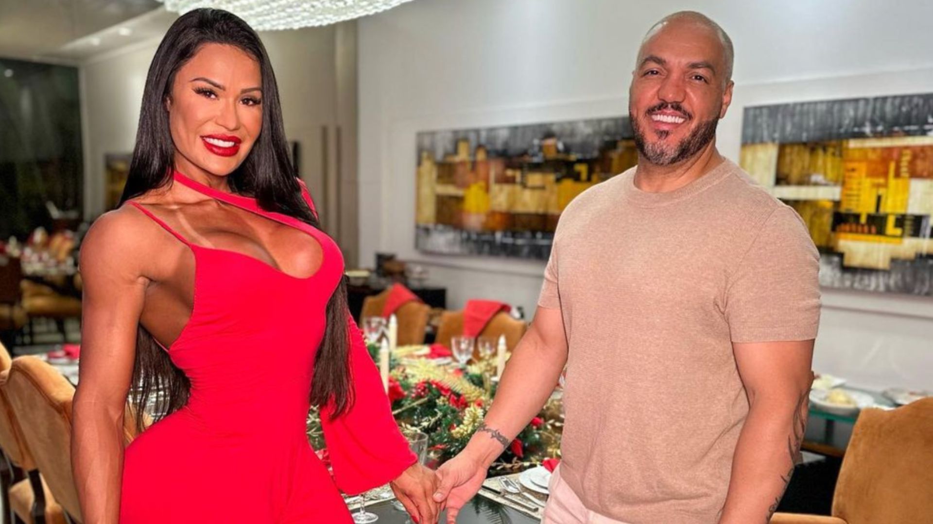 Gracyanne Barbosa revela por que passou o Natal com Belo: ‘Muito amor’