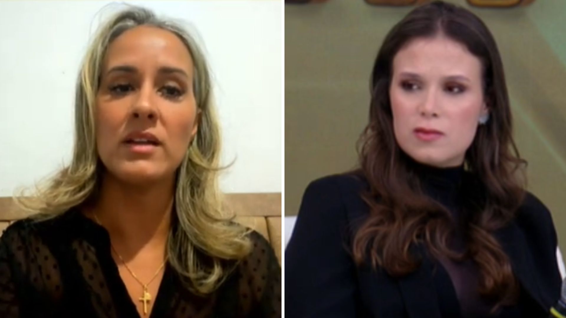 Jeniffer Castro e mãe de criança do avião trocam acusações na TV: ‘Batendo’