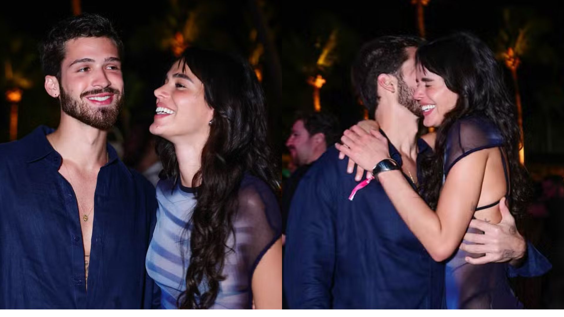 Beijaço e mão boba: Bruna Marquezine e João Guilherme curtem show de Anitta juntinhos