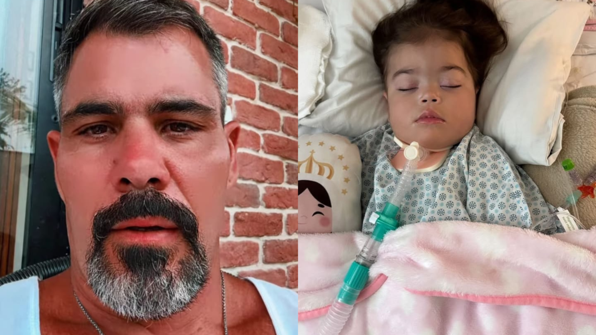 Juliano Cazarré atualiza estado de saúde da filha internada na UTI: “Muitos exames”