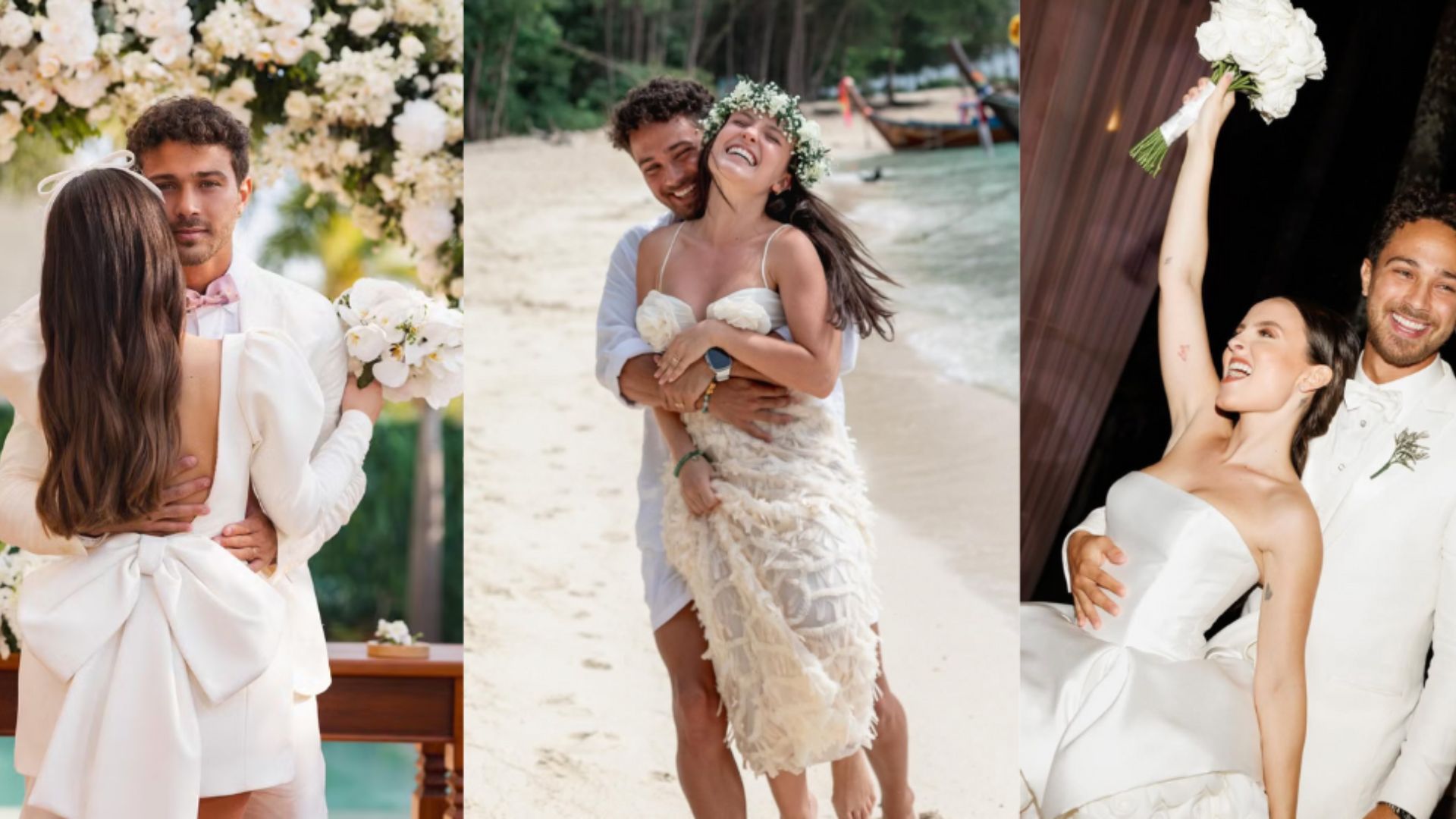 Os casamentos de Larissa Manoela em 2024: atriz casou três vezes com o ator André Luiz Frambach