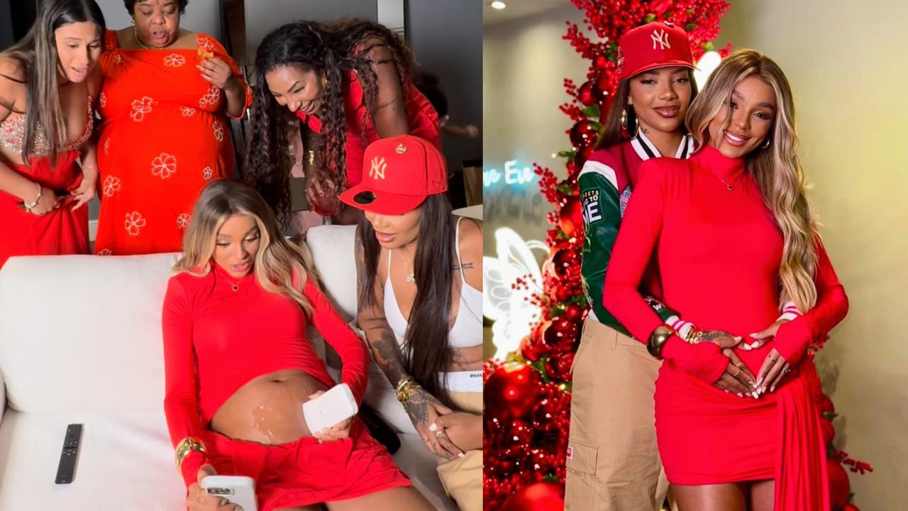 Em noite de Natal, Ludmilla e Brunna Gonçalves usam ultrassom portátil para ver a filha