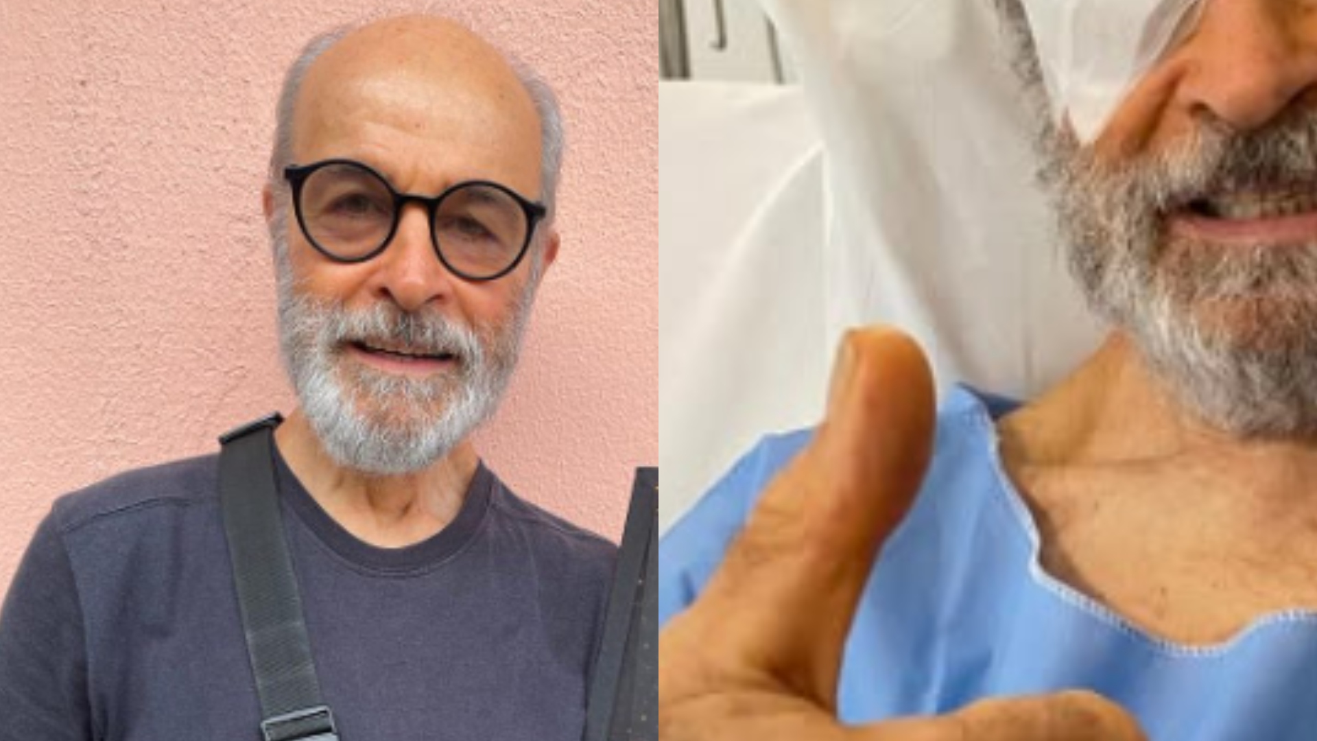 Aos 77 anos, ator Osmar Prado surge no hospital após cirurgia: ‘Recuperando’