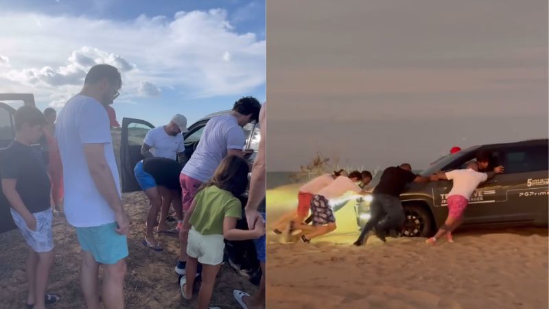 Perrengue chique! Família Abravanel tem carro atolado em viagem: ‘Deram show’