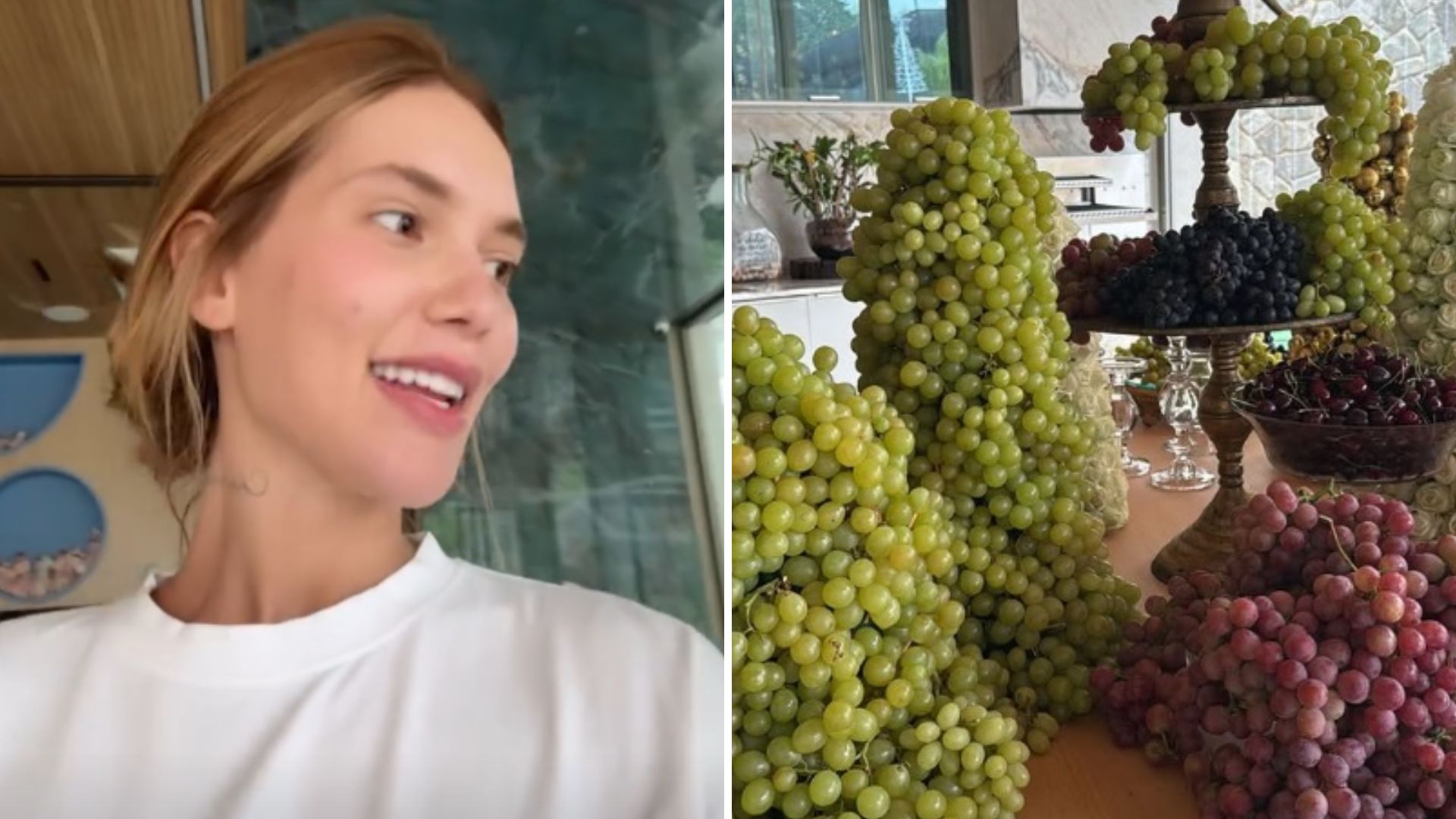 Precisa disso tudo? Virginia mostra quantidade exorbitante de uvas na ceia: ‘Absurdo’