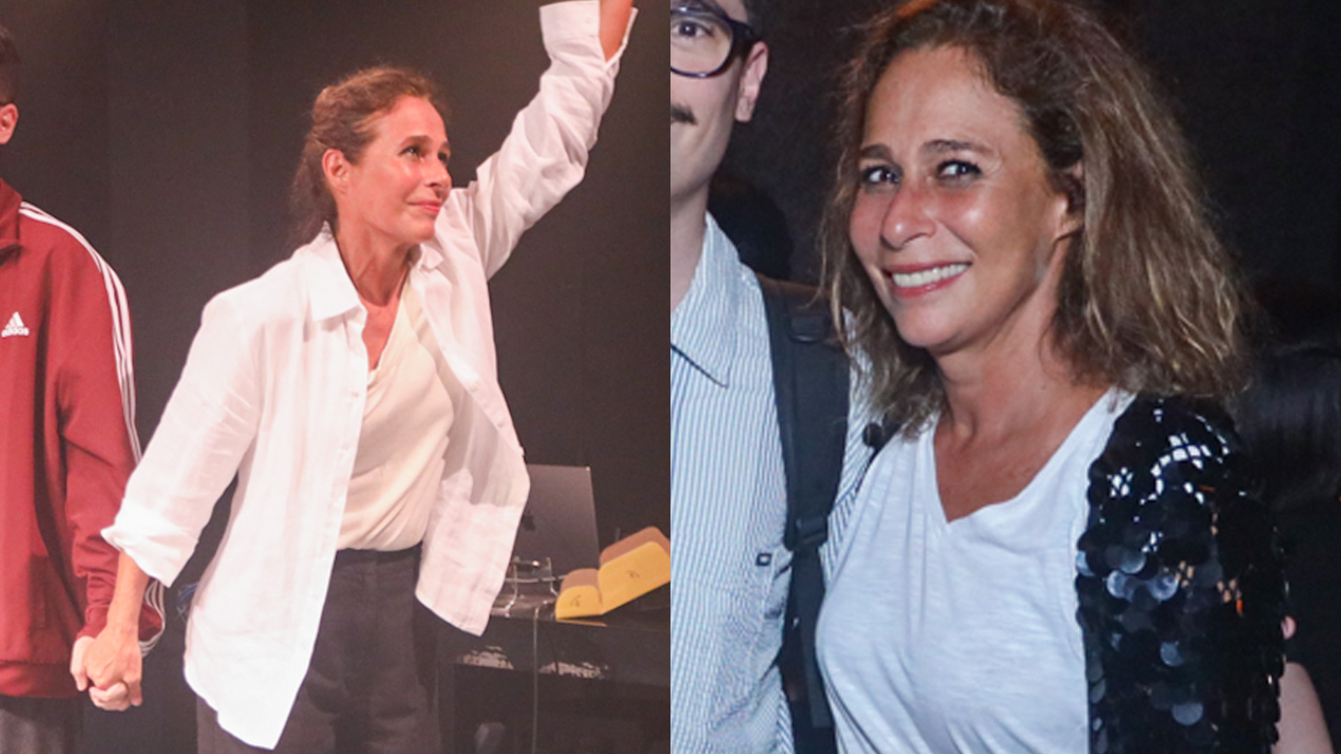 Discreta, Andréa Beltrão faz raríssima aparição com o filho mais velho