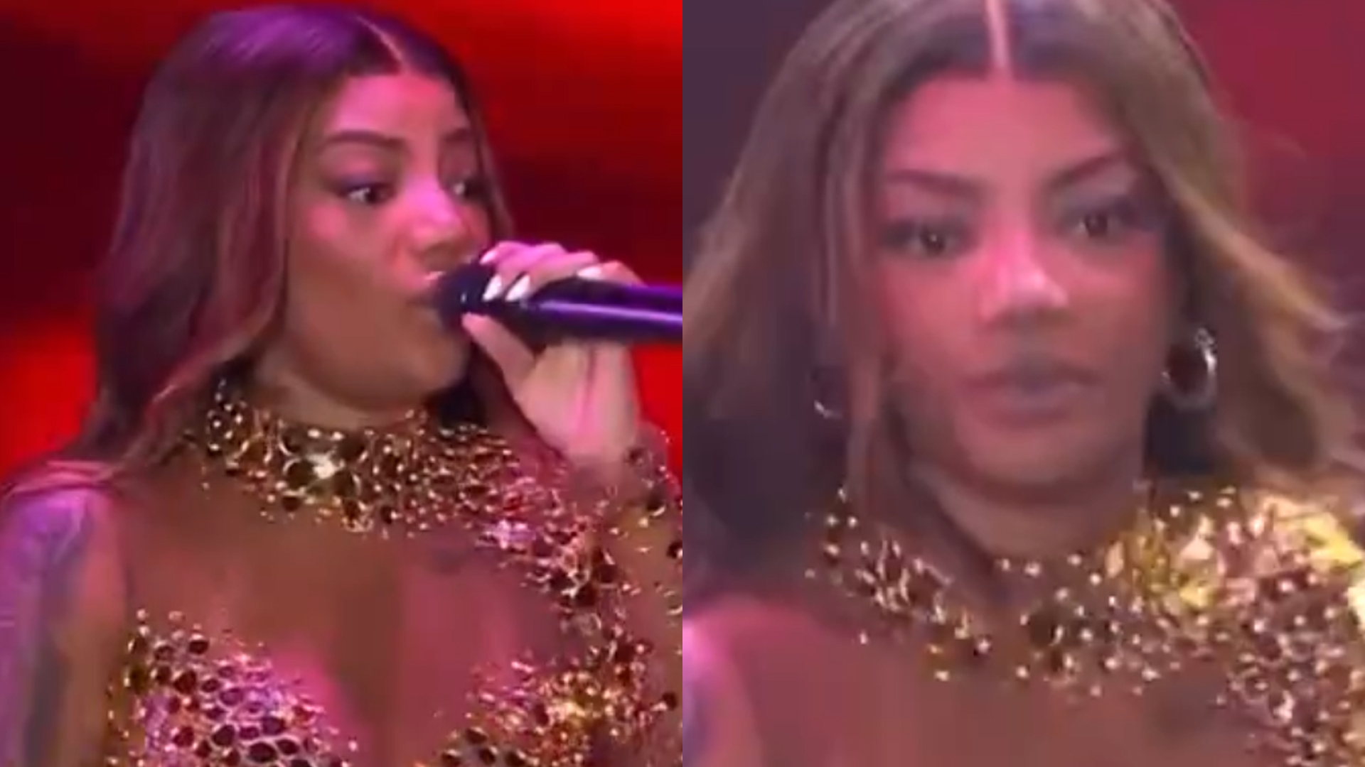 Ludmilla mantém postura e escapa de fã invasor durante show de Réveillon