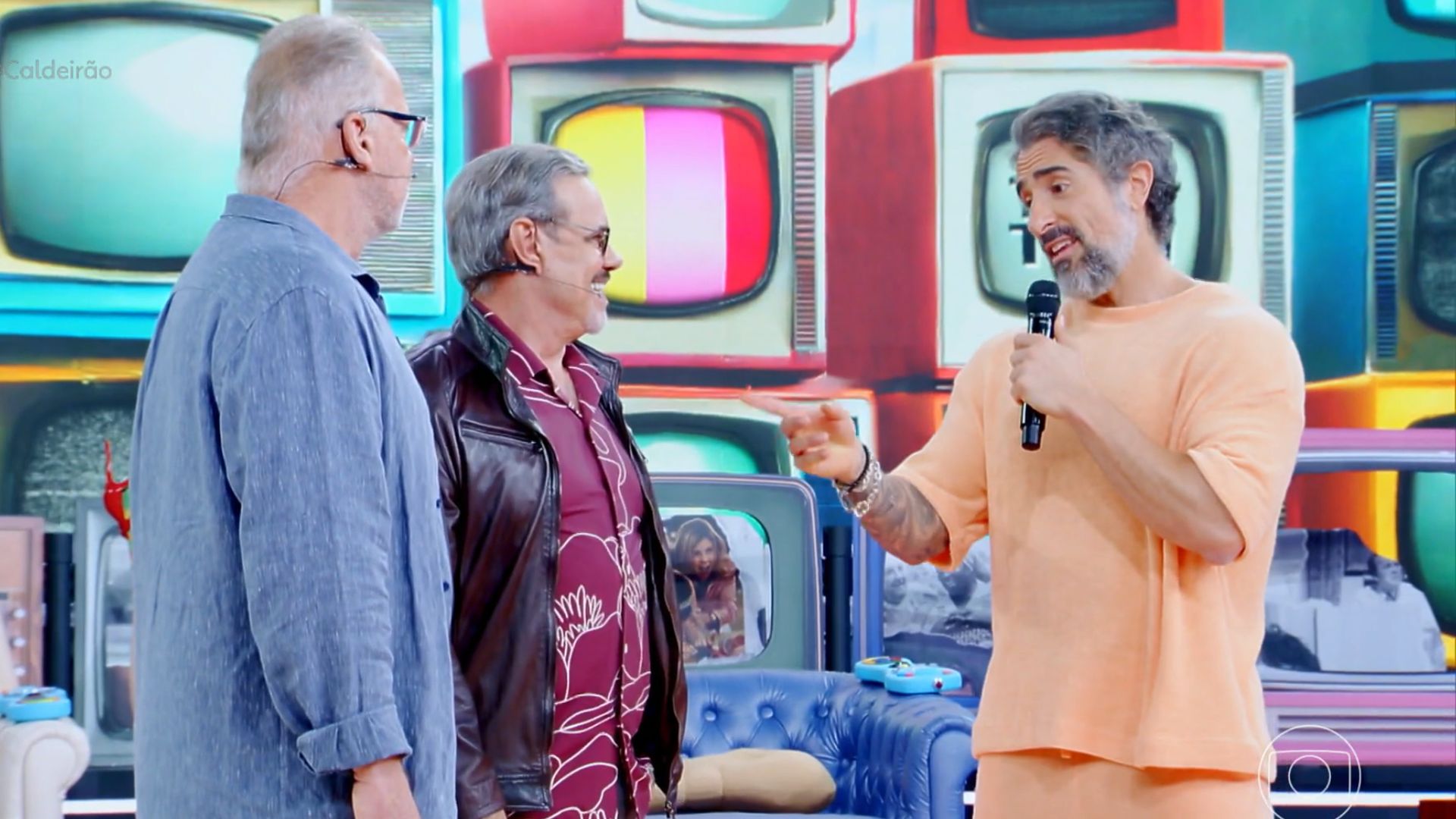 Mion causa confusão entre Diogo Vilela e Luiz Fernando Guimarães no ‘Caldeirão’