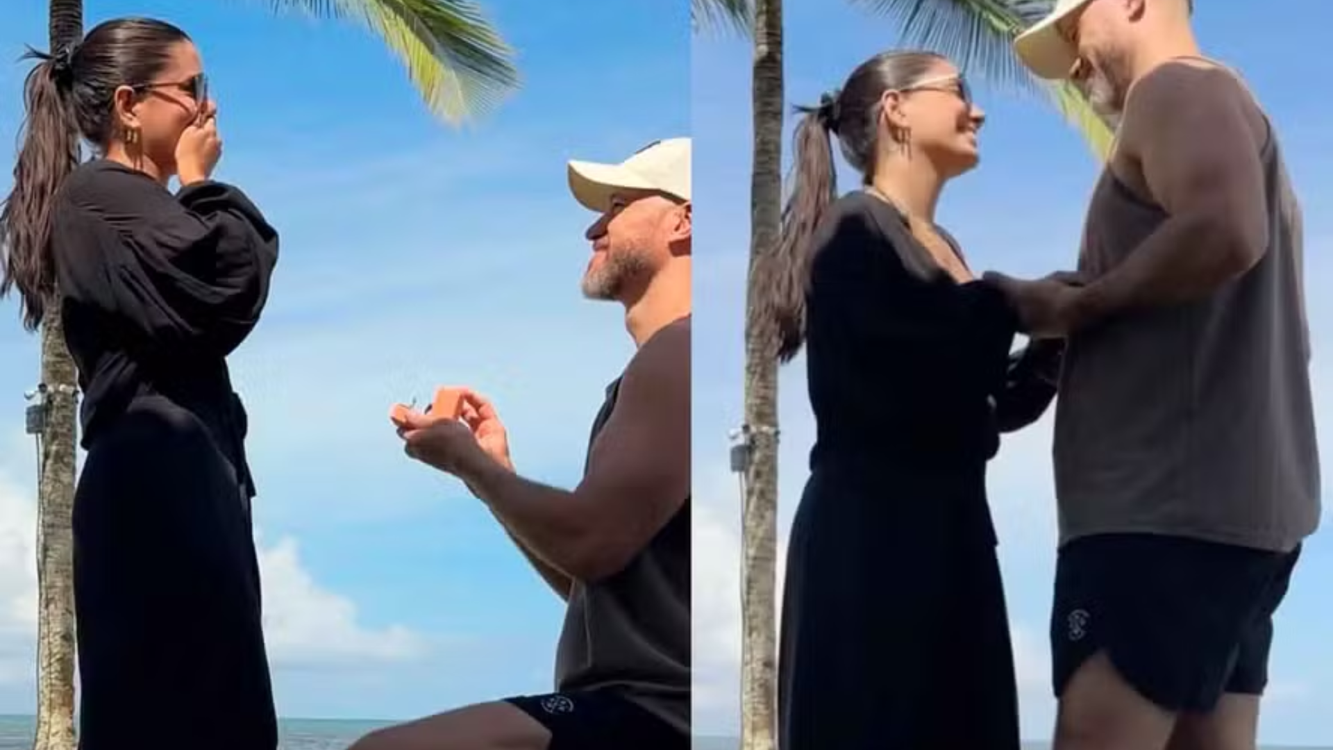 Ex-BBB Fernanda Bande é pedida em casamento pelo namorado em viagem à Bahia