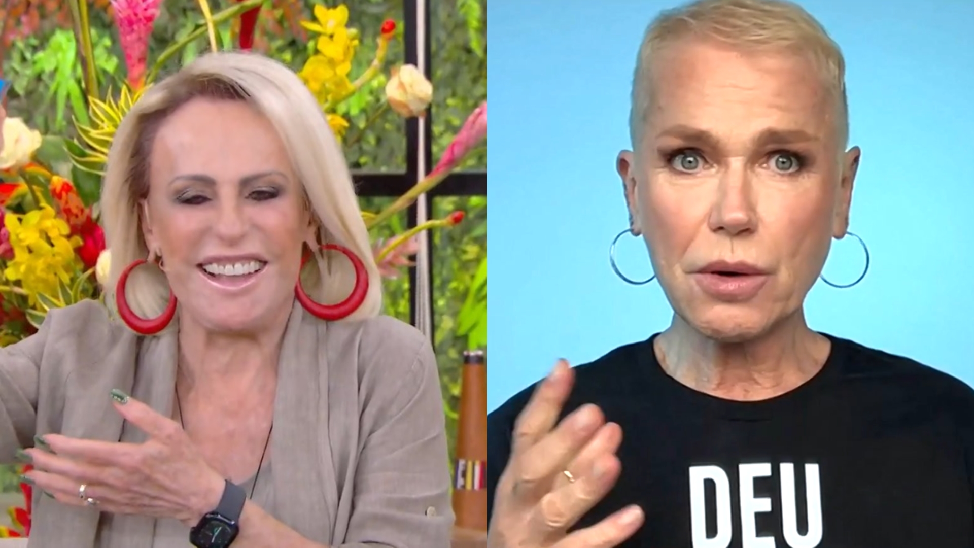 Xuxa faz Ana Maria Braga rir com história inusitada: ‘Chorou quando viu’