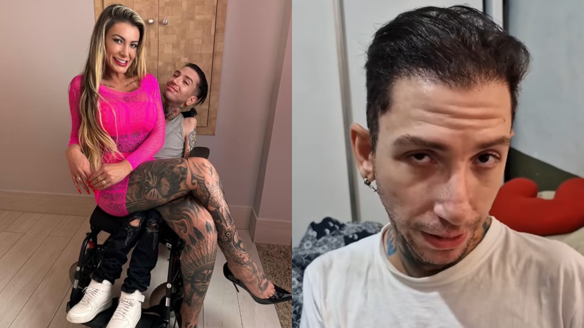 Cadeirante que gravou filme adulto com Andressa Urach se desespera com drama: ‘Não sei o que fazer’