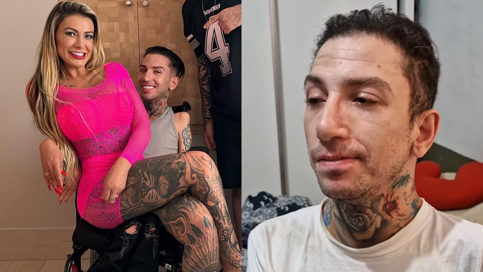 Cadeirante de filme adulto com Andressa Urach que viveu drama passa por reviravolta: ‘Dificuldade’