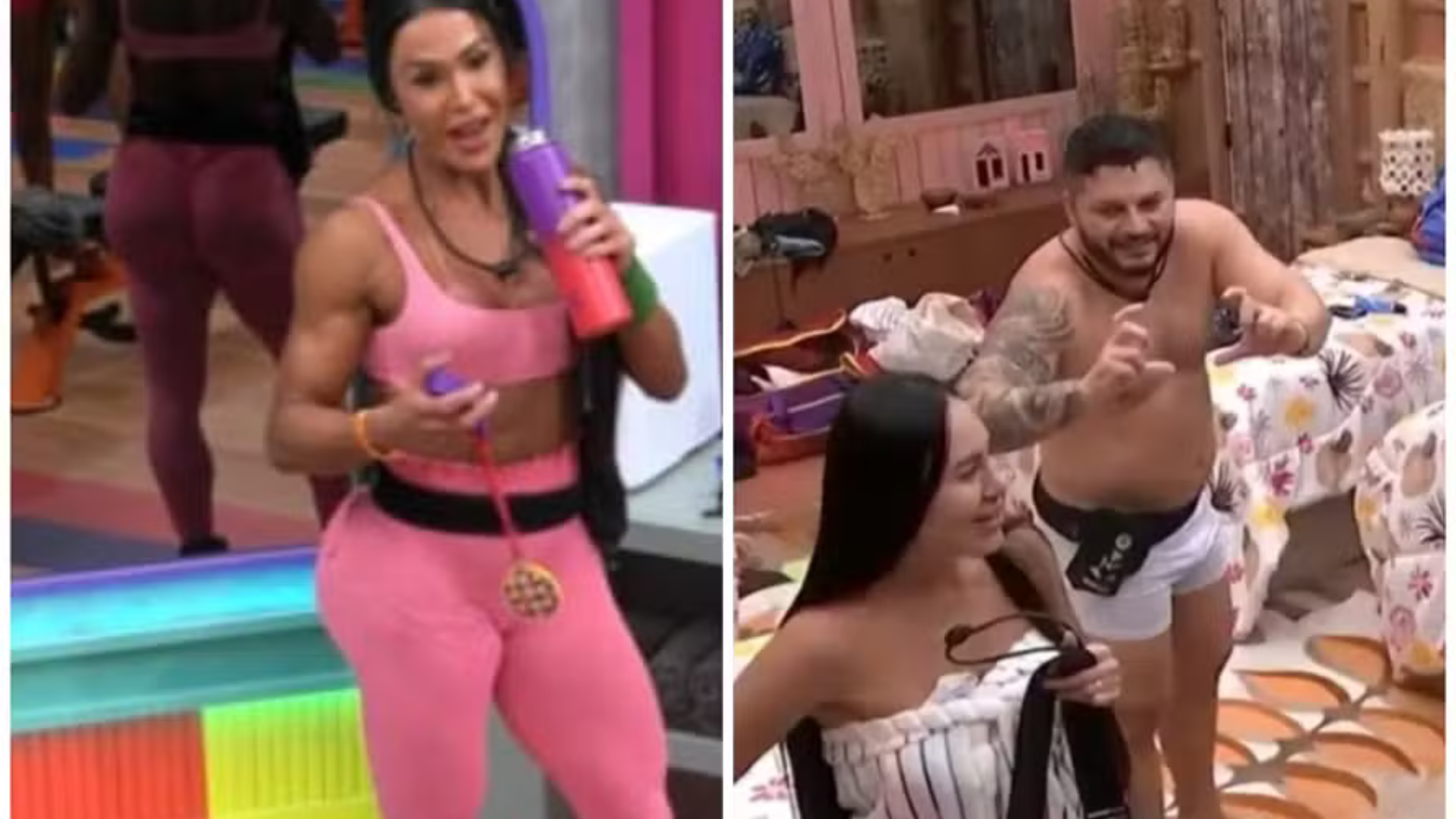 BBB 25: Gracyanne desabafa após Marcelo e Arleane pedirem para tocar em seu bumbum: ‘Invasivo’