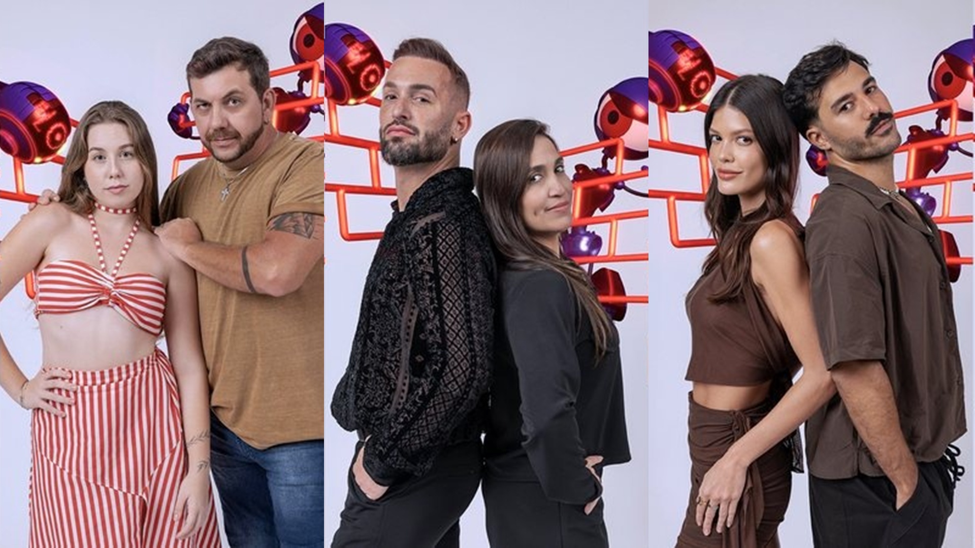 BBB 25: Ed e Raissa, Vitória e Mateus e Diego e Daniele disputam segundo Paredão