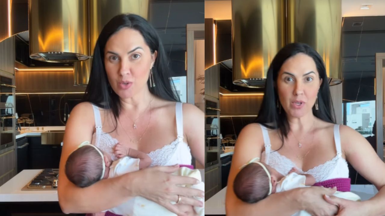 Graciele Lacerda mostra barriga após parto e reclama: ‘Difícil usar roupa’