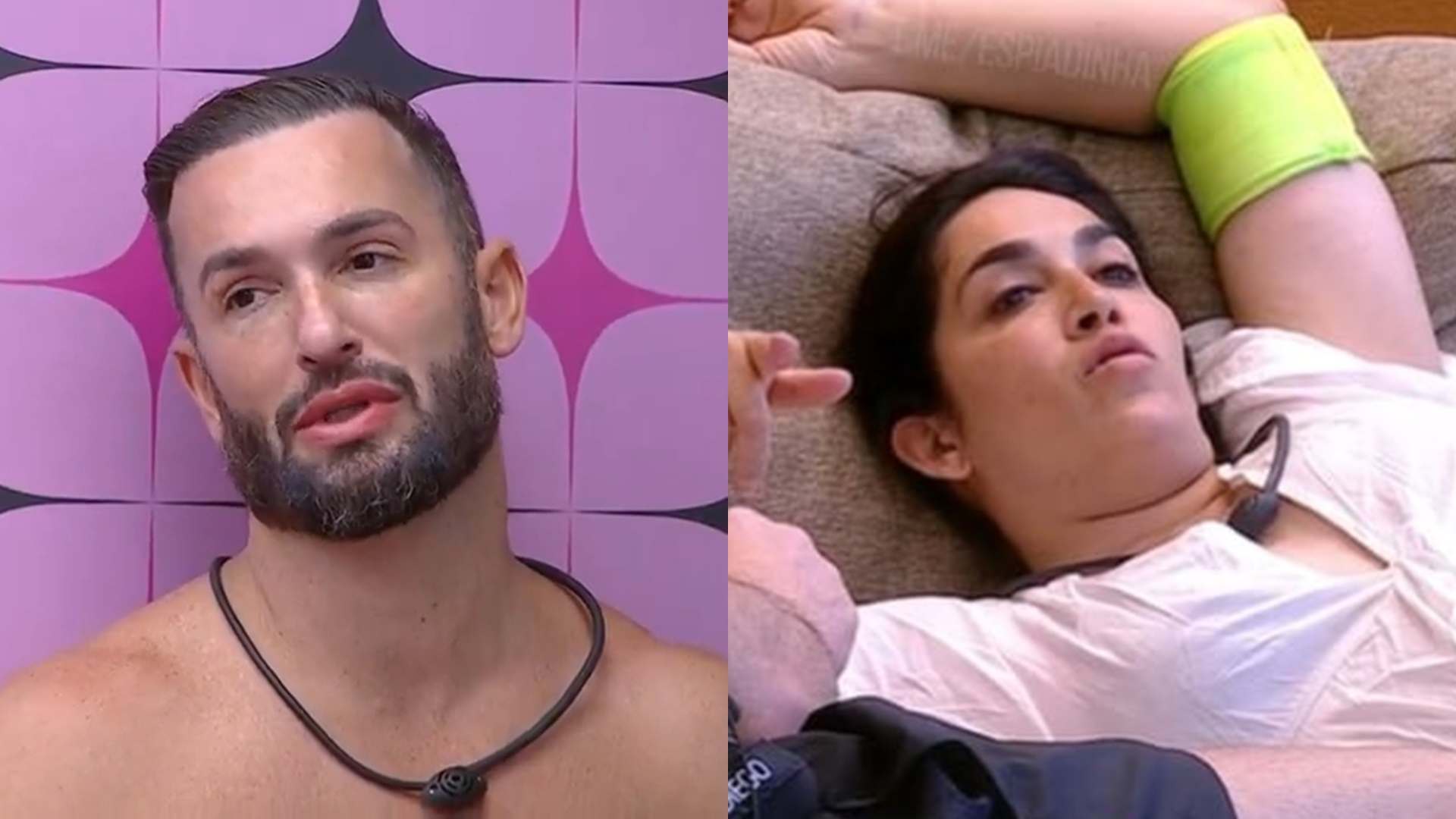BBB 25: Diego Hypolito critica Daniele por citar reality da Record: ‘Para de falar’