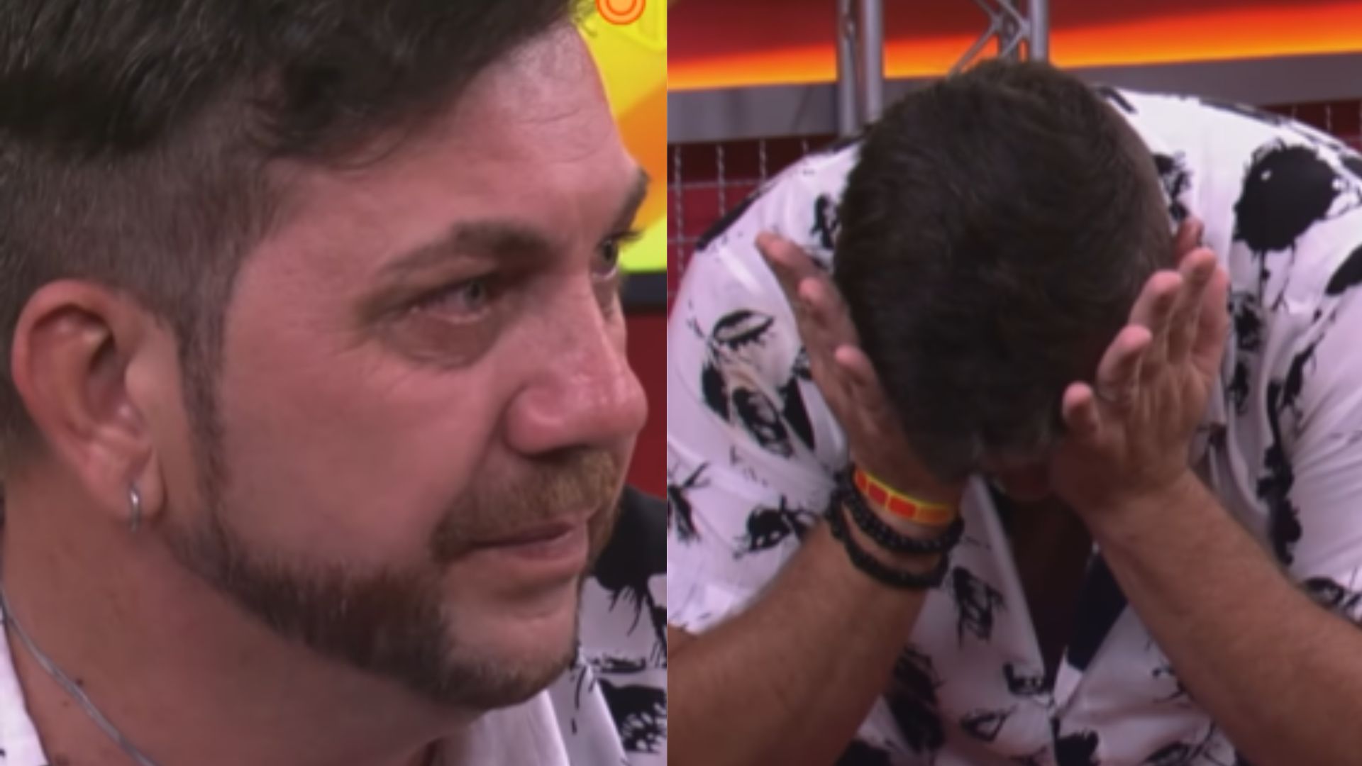 Eliminado do BBB25, Edi fica aos prantos ao rever esposa: ’20 anos de casado’