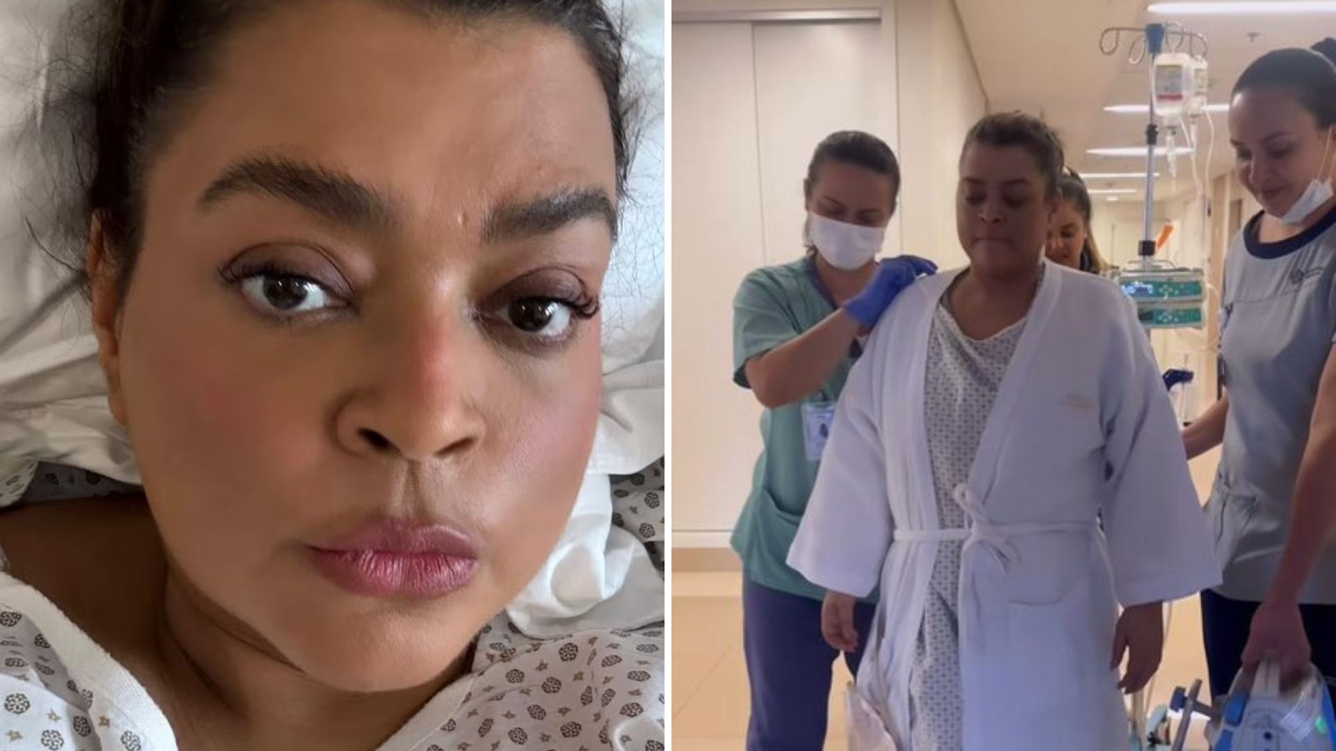 Em recuperação, Preta Gil ganha produção de maquiagem no hospital: ‘Bom dia’