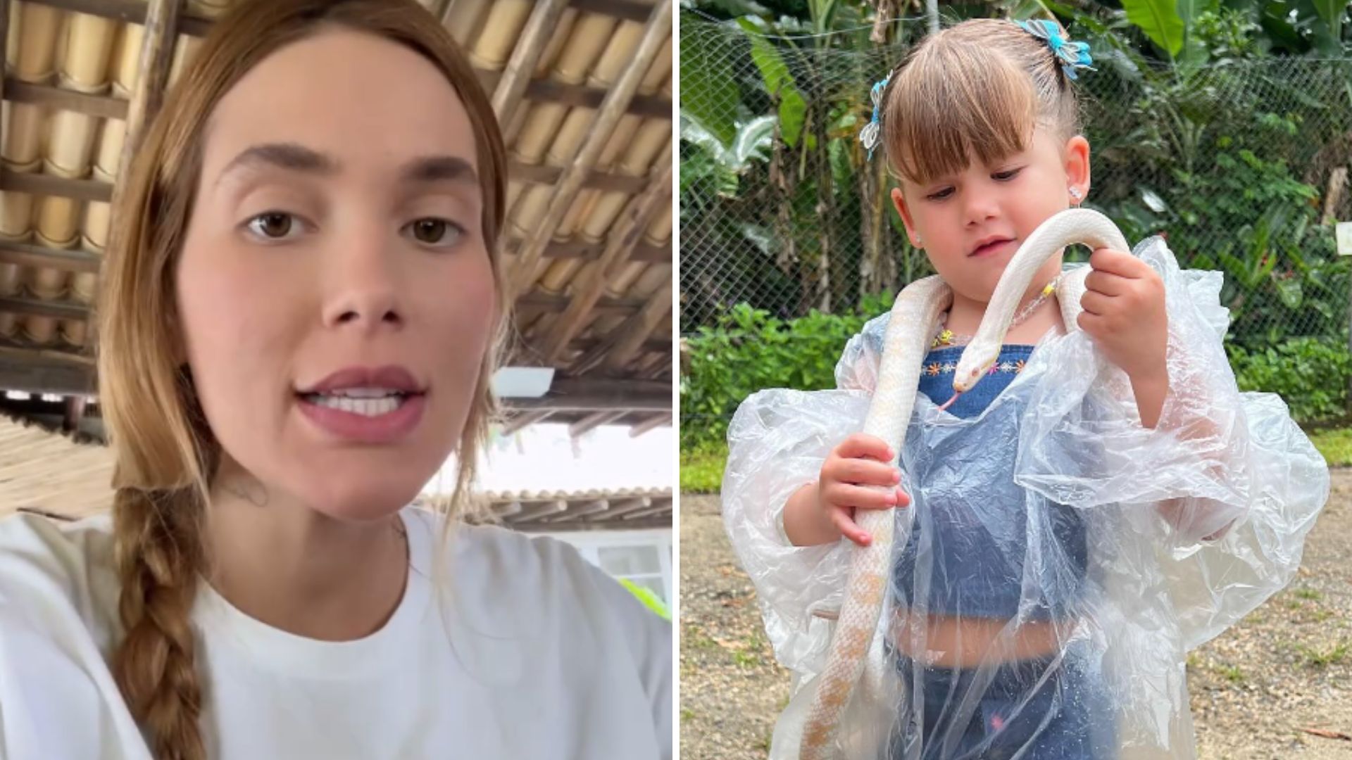 Gente! Filha de Virginia surge segurando uma cobra e assusta fãs: ‘Que perigo’