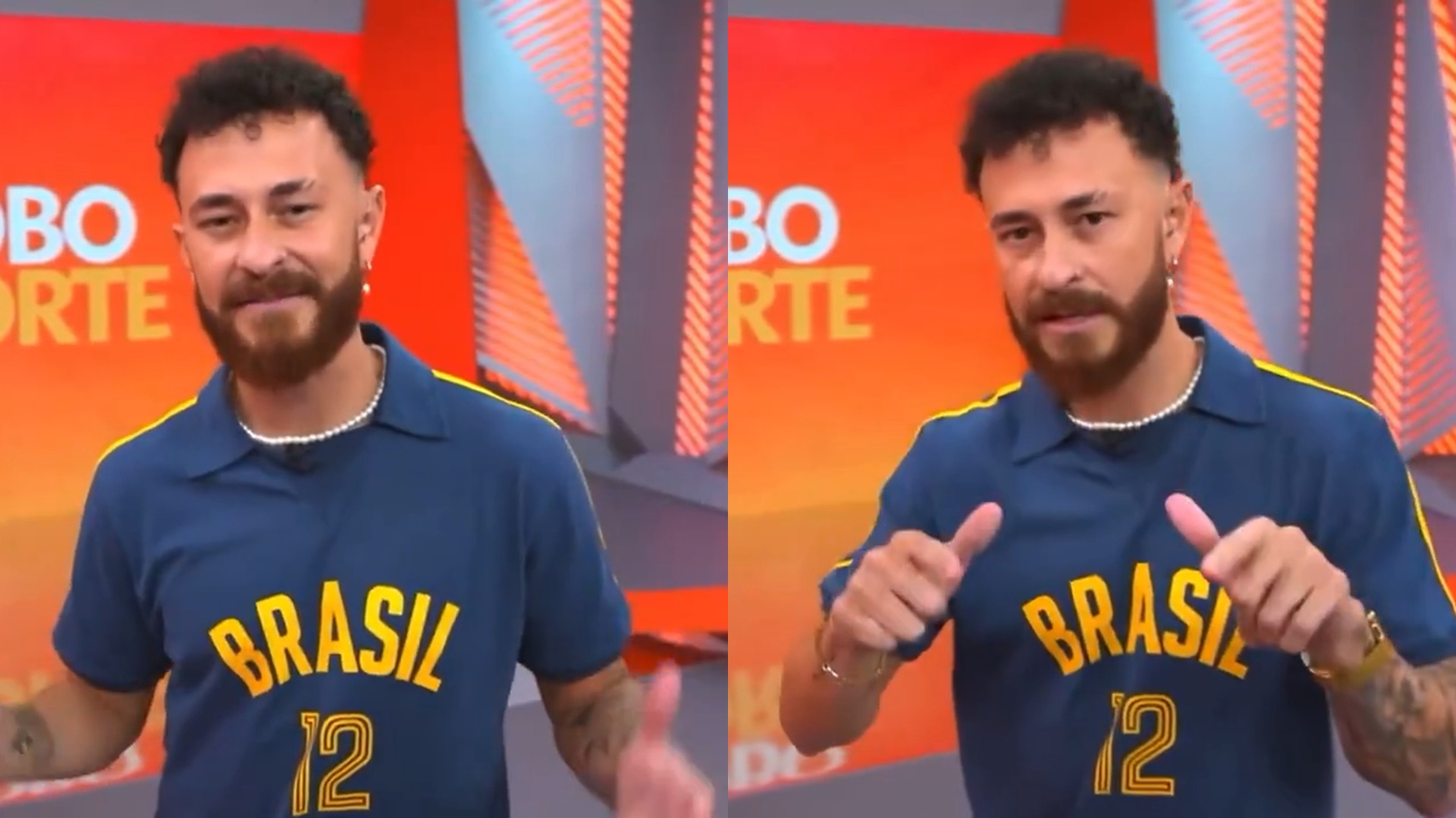 Fred Bruno se desculpa por nervosismo em estreia no Globo Esporte: ‘Vou melhorar’