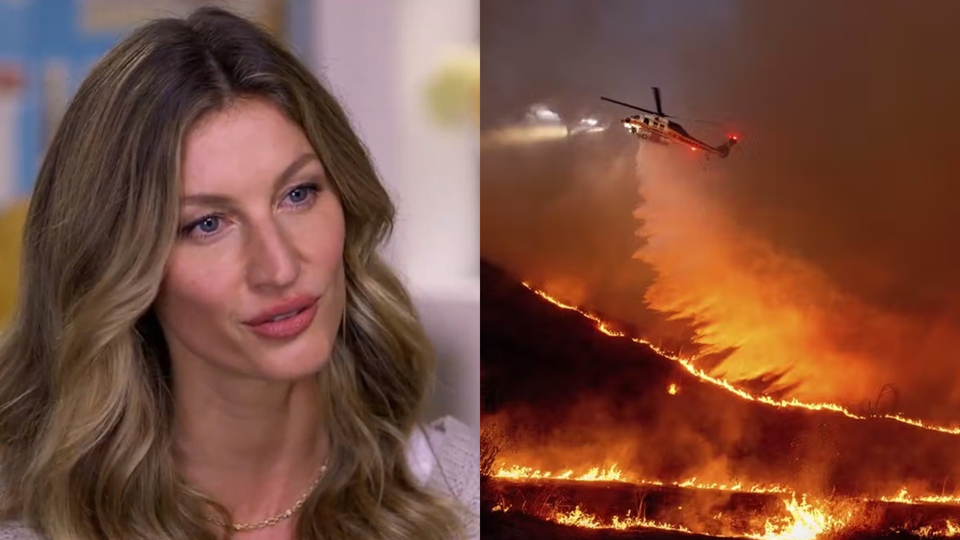 Gisele Bündchen anuncia doação e faz apelo após incêndios em Los Angeles: ‘Por favor’