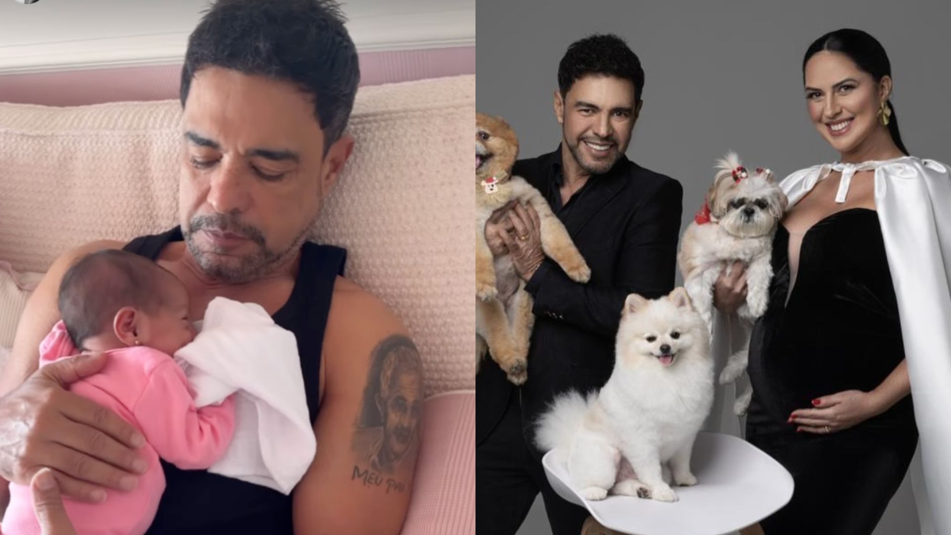 Graciele Lacerda celebra conexão de Zezé Di Camargo com a filha: ‘Ele acalma ela’