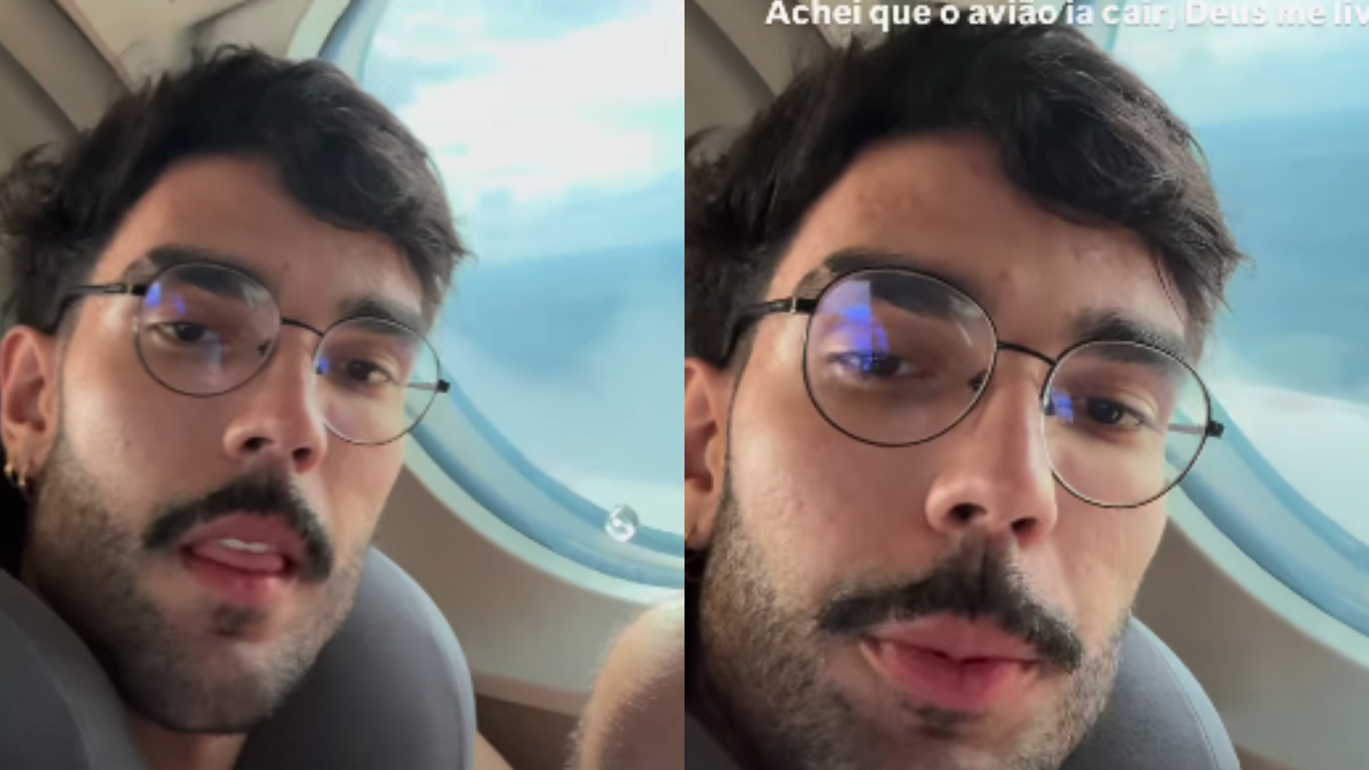Assustado, Luan Pereira relata momento de pavor dentro de avião: ‘Balançava tanto’