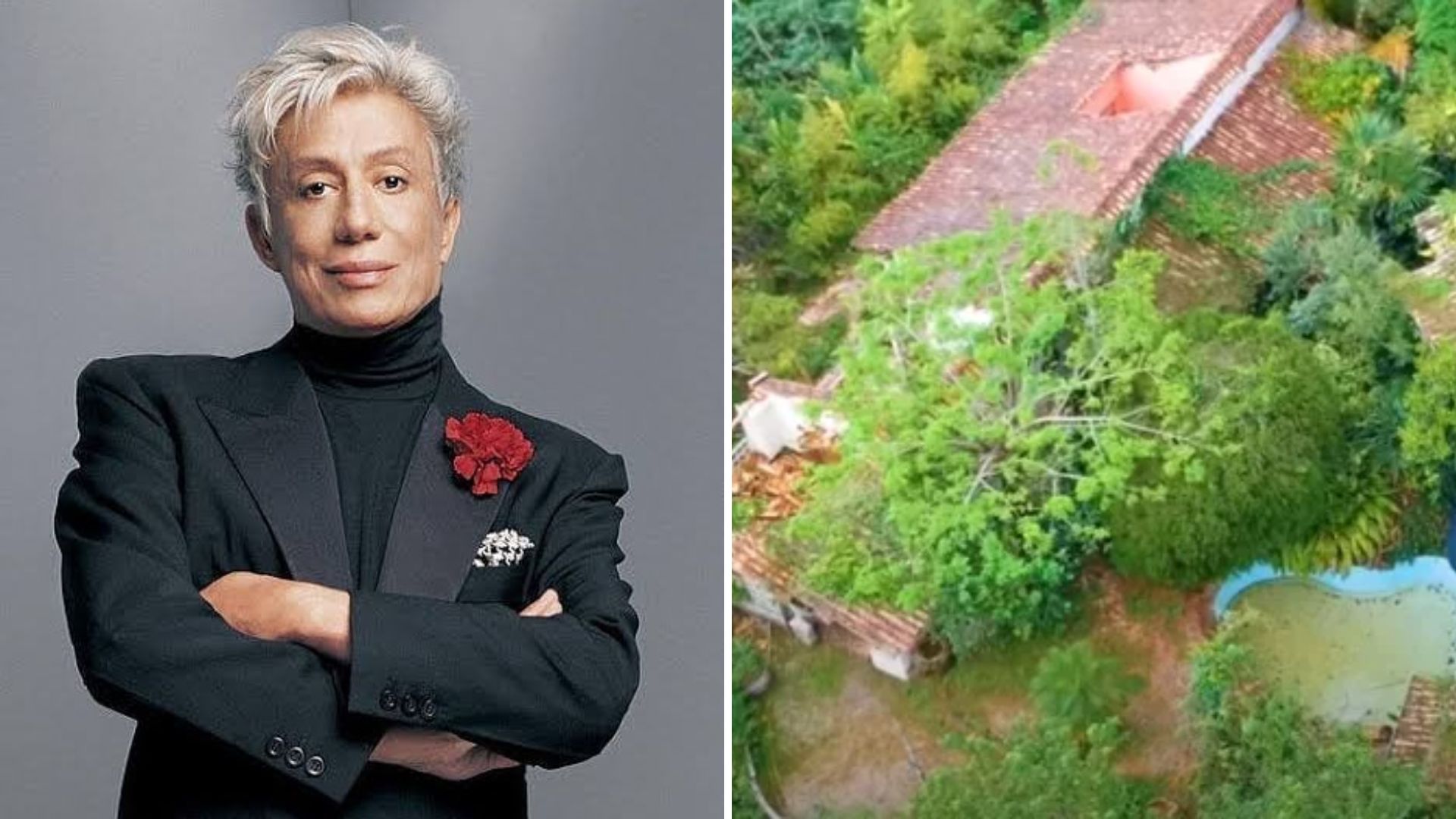 Mansão de Clodovil está abandonada, destruída e engolida pela mata; veja imagens