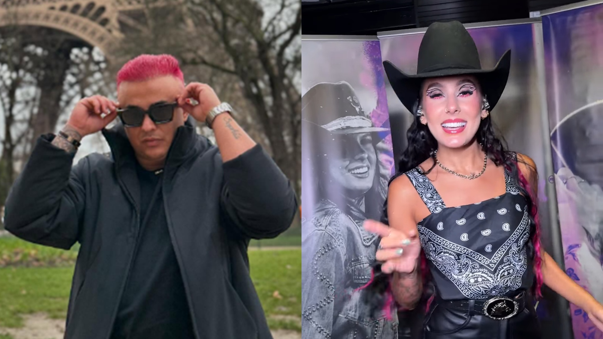 Dupla com Matheus, Kauan pinta o cabelo de rosa e envolve Ana Castela: ‘Duvido’