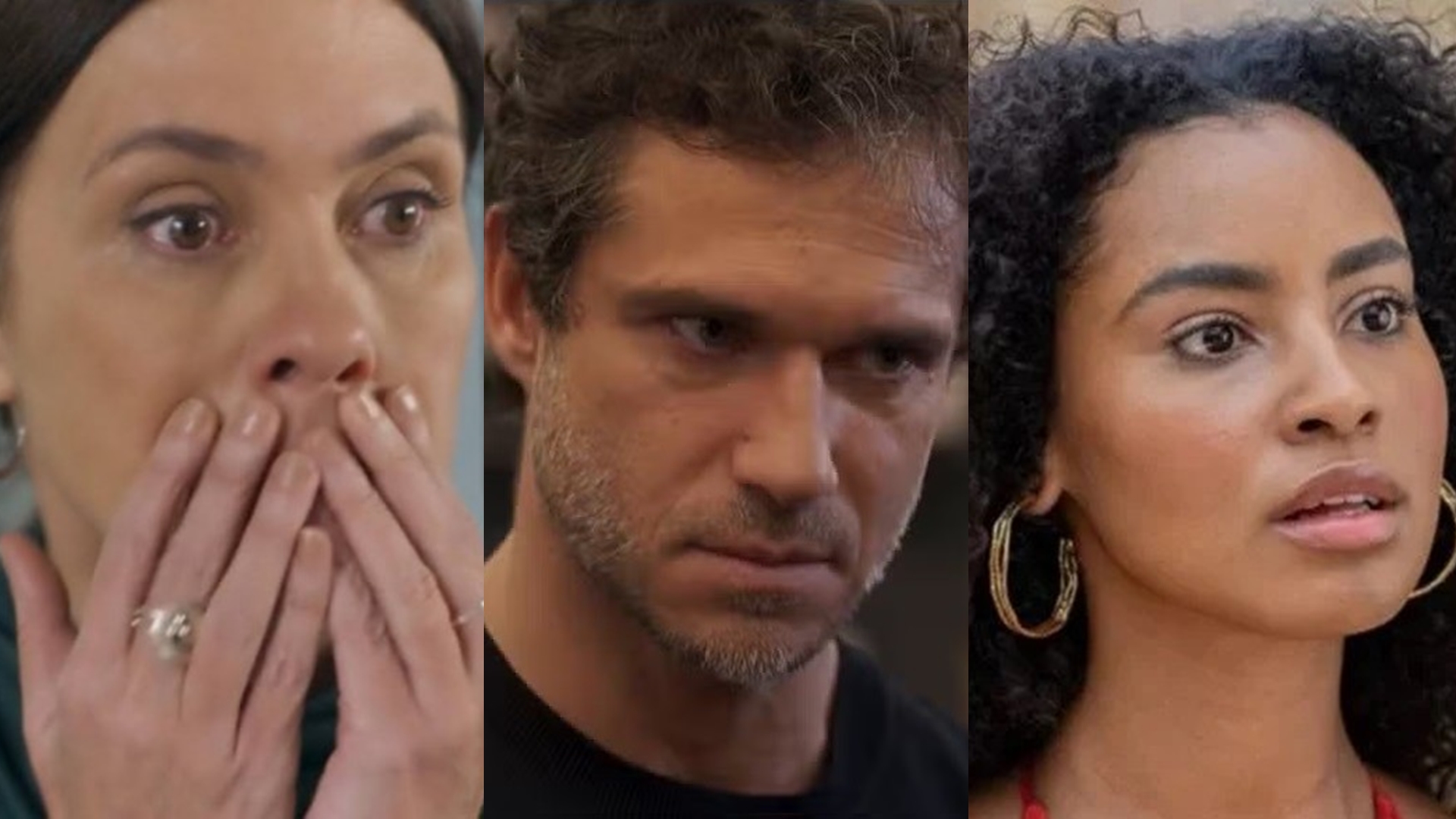 Em Mania de Você, Mércia vira um bicho ao ver Volney com Viola: ‘O que essa golpista está fazendo aqui?’
