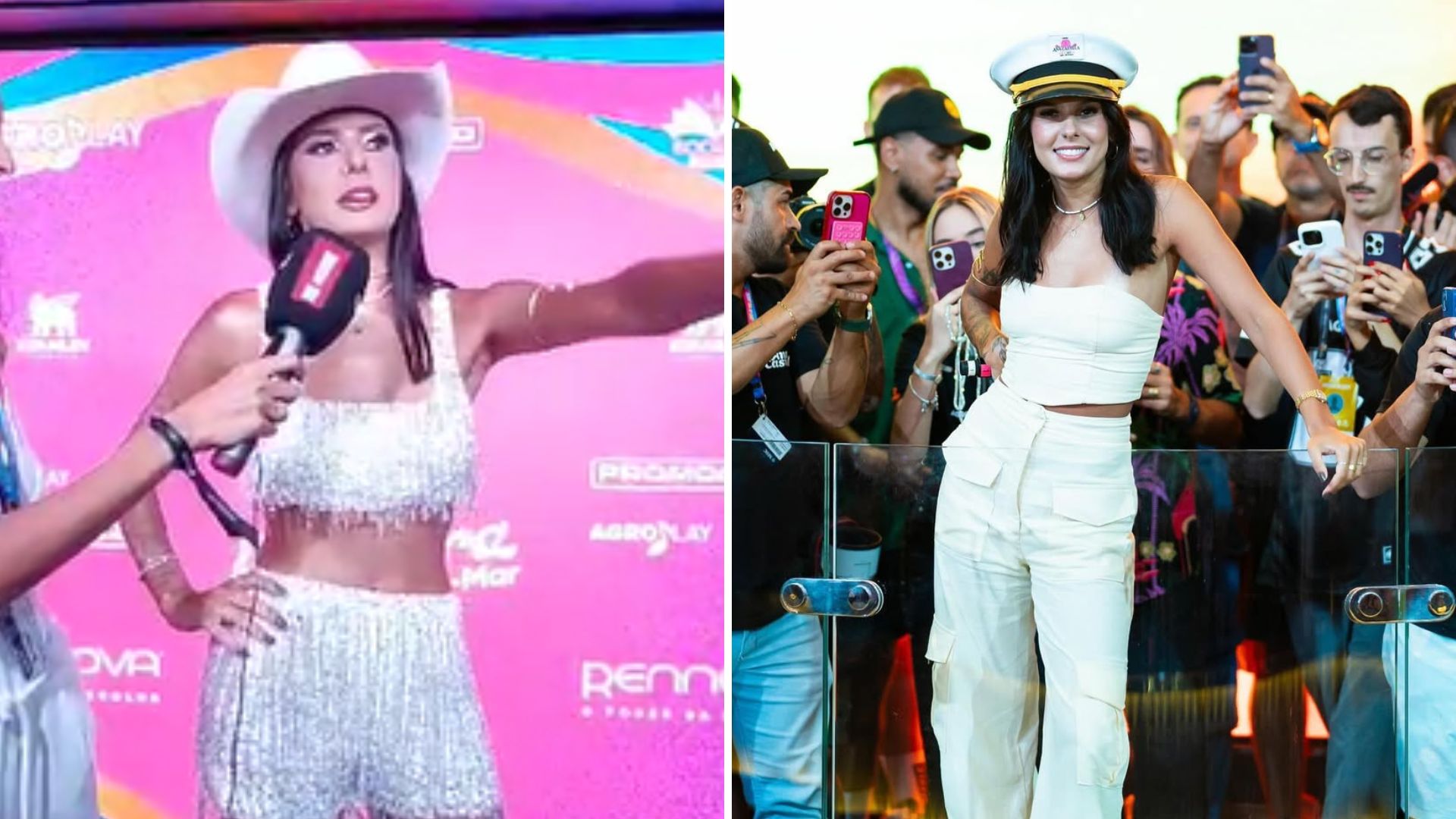 No navio, Ana Castela promete cair na farra com fãs: ‘São doidas’