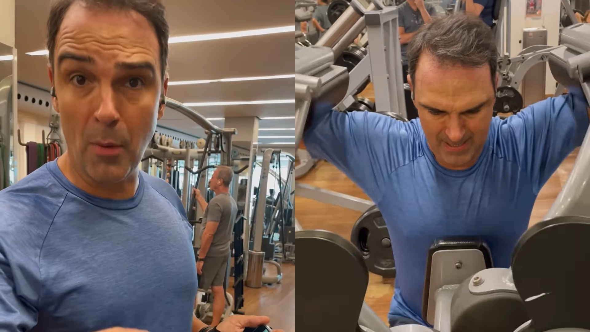 BBB 25: Tadeu Schmidt exibe treino pesado enquanto assiste o reality: ‘Acompanhando’