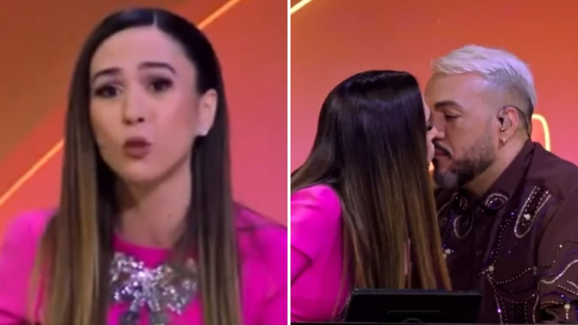 Tatá Werneck dá selinho em Belo durante o ‘The Masked Singer’; veja cena