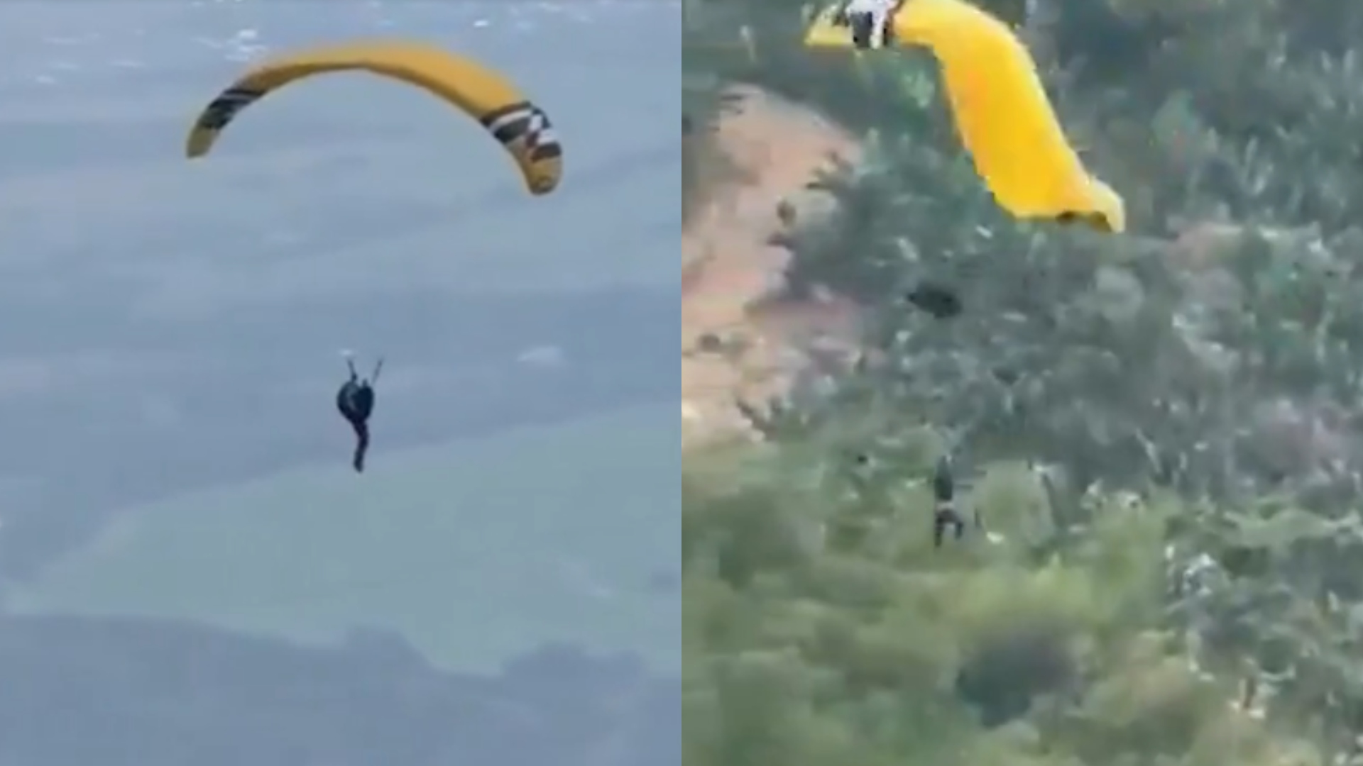 Tragédia! Turista morre ao despencar de parapente e momento desesperador é registrado