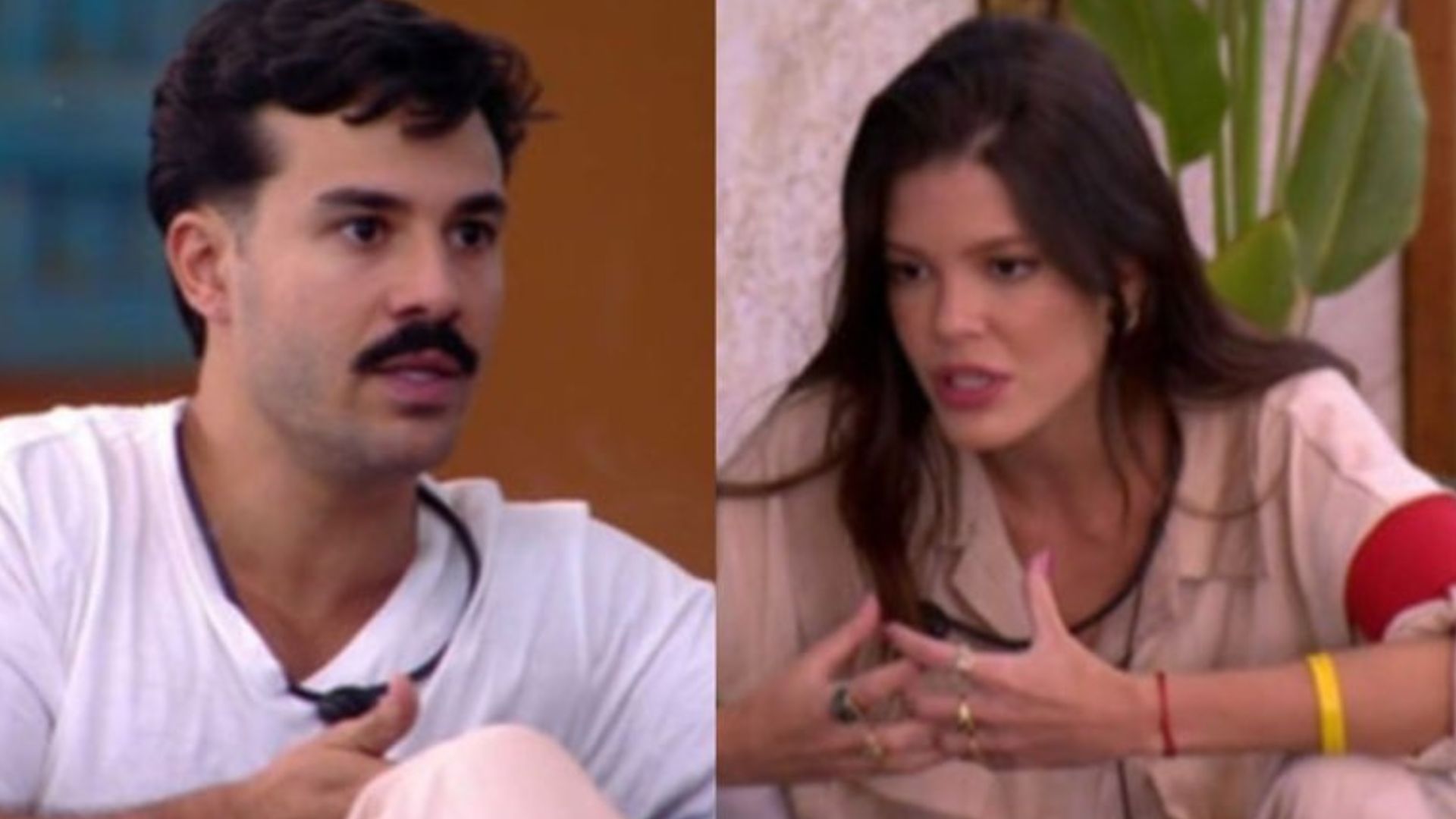 BBB25: Vitória Strada e Mateus discutem relação após treta: ‘Falando sério’