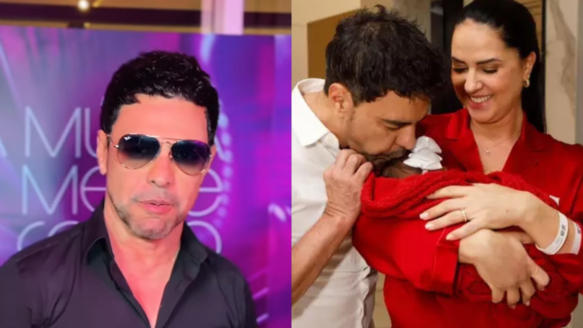 Zezé Di Camargo explica parto antecipado de Graciele Lacerda: ‘Não podia arriscar’
