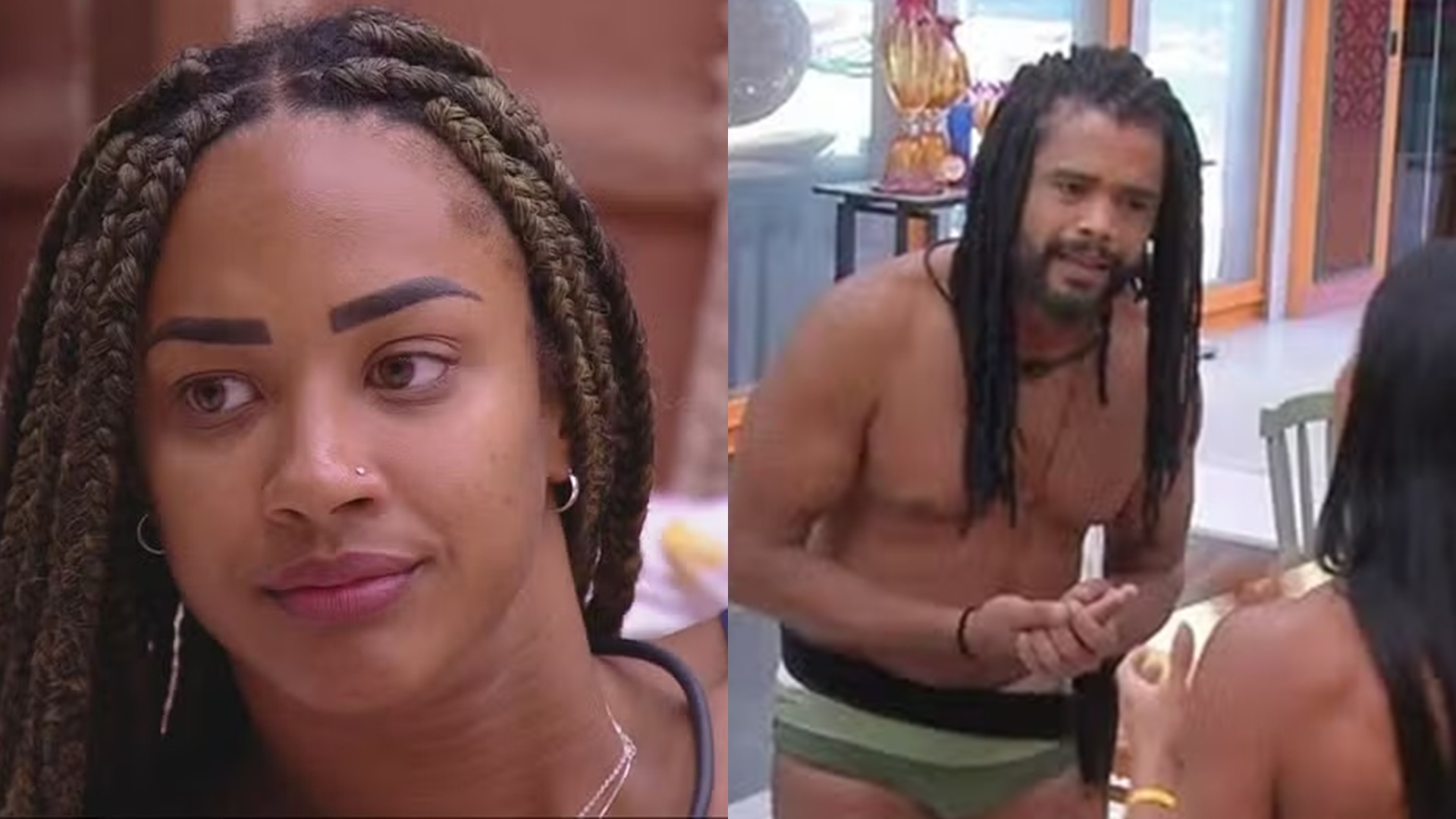 BBB 25: Aline enterra romance com Diogo Almeida após barraco: ‘Não consigo ficar com ele’