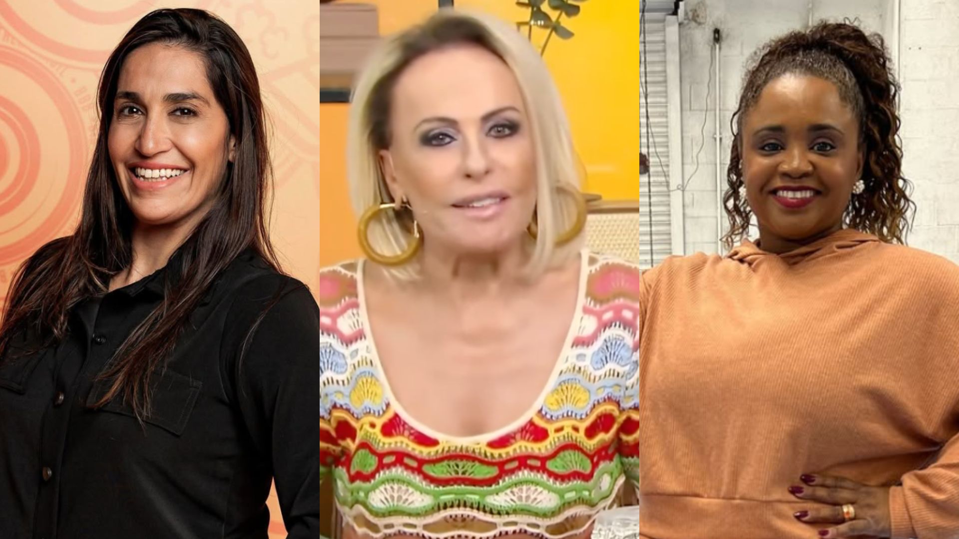 Ana Maria Braga comete gafe ao vivo e confunde Daniele Hypólito com Daiane dos Santos