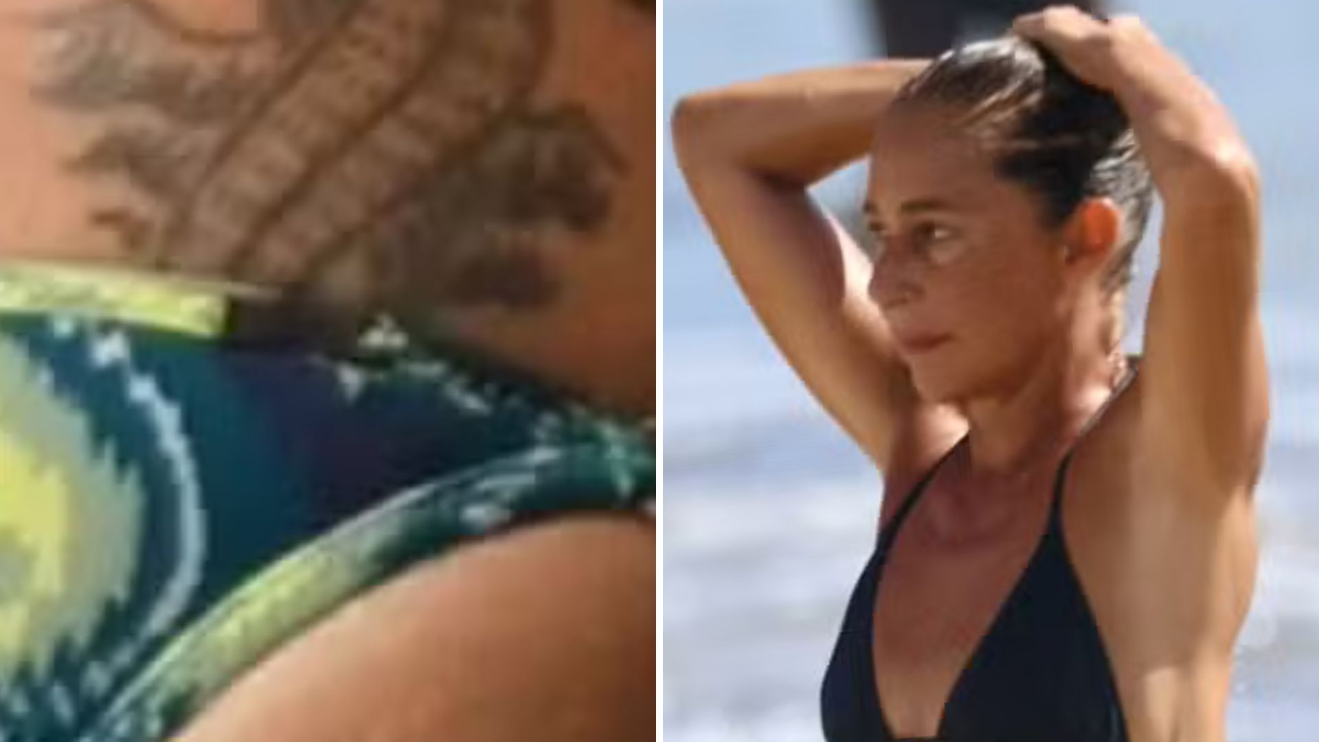 Andrea Beltrão rouba cena com tatuagem misteriosa em praia do Rio de Janeiro