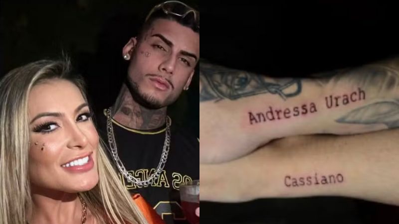 Andressa Urach muda tatuagem em homenagem ao ex-namorado: ‘Vamos em frente’