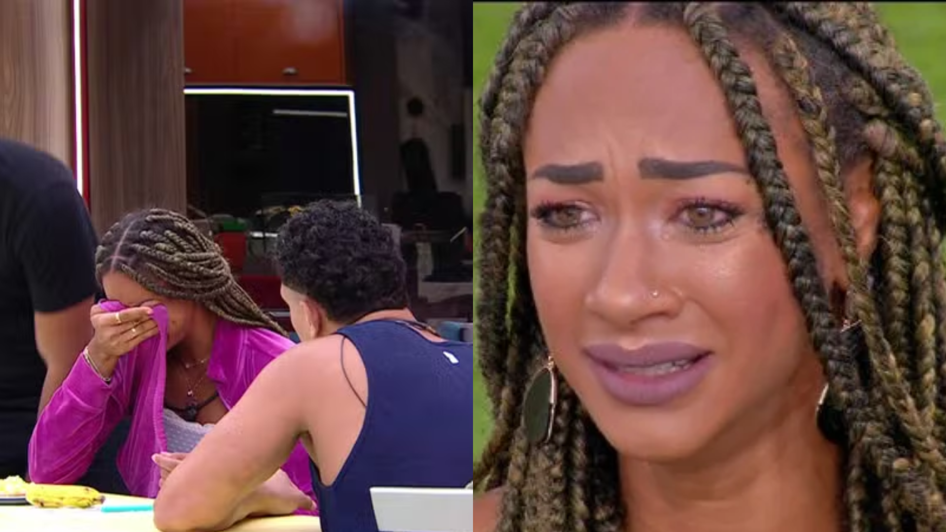 BBB 25: Aline tem crise de choro após saída de Diogo: ‘Fica parecendo que a pessoa morreu’